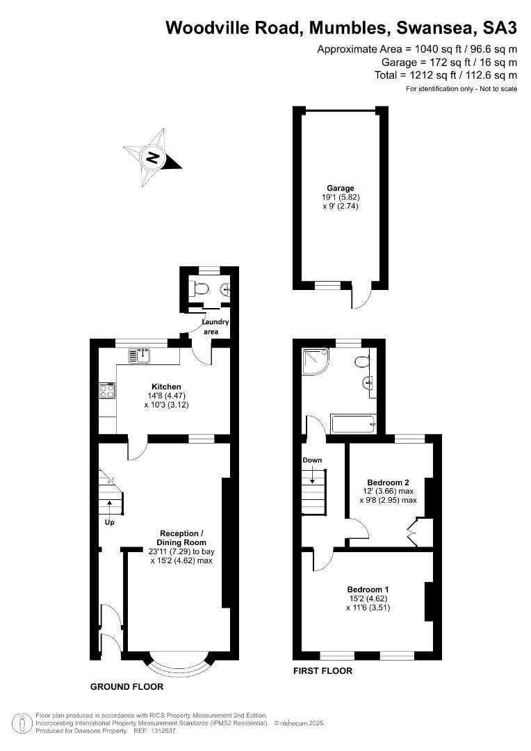 16, Woodville Road, Swansea floorplan