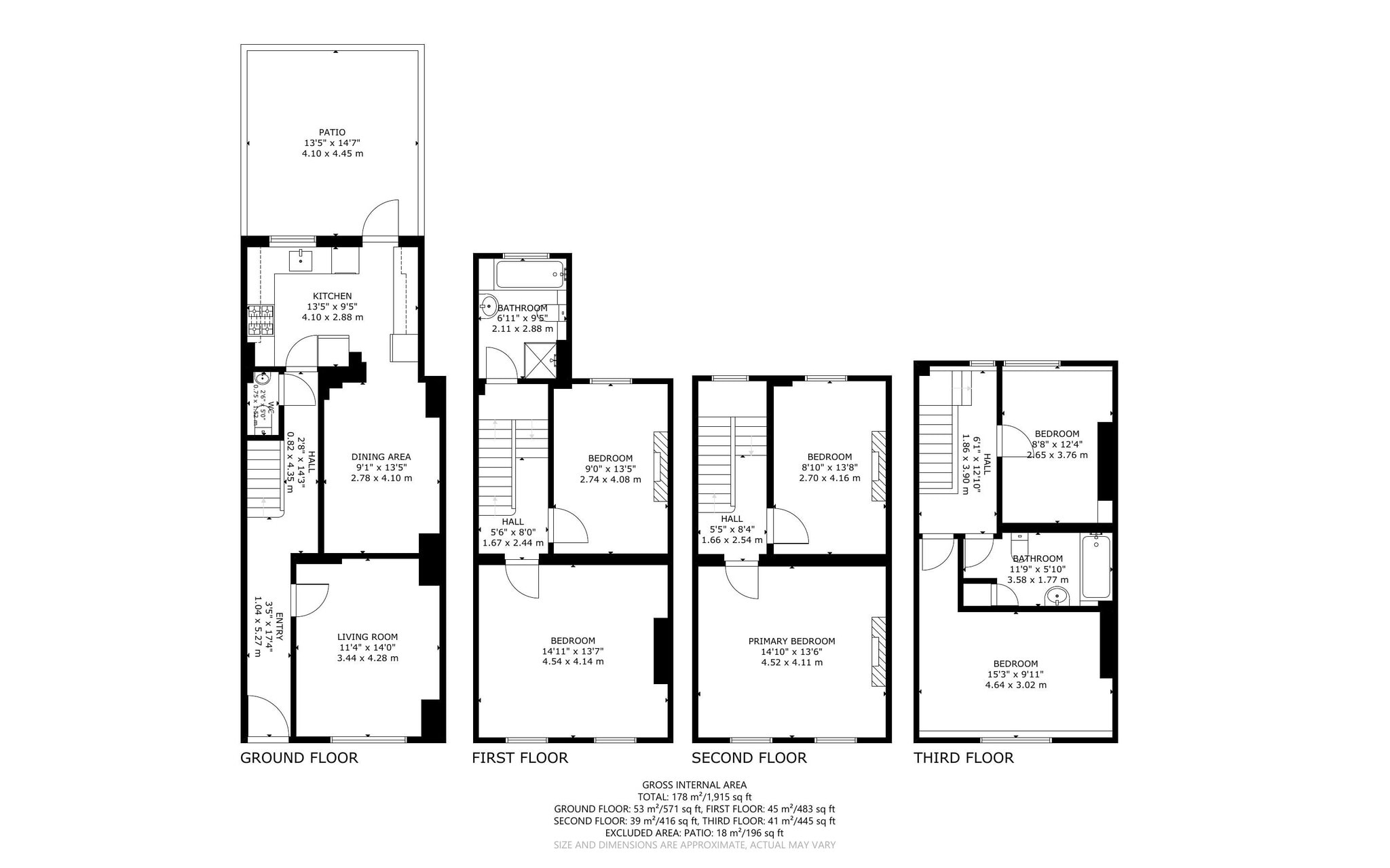 90, Newark Street, London floorplan