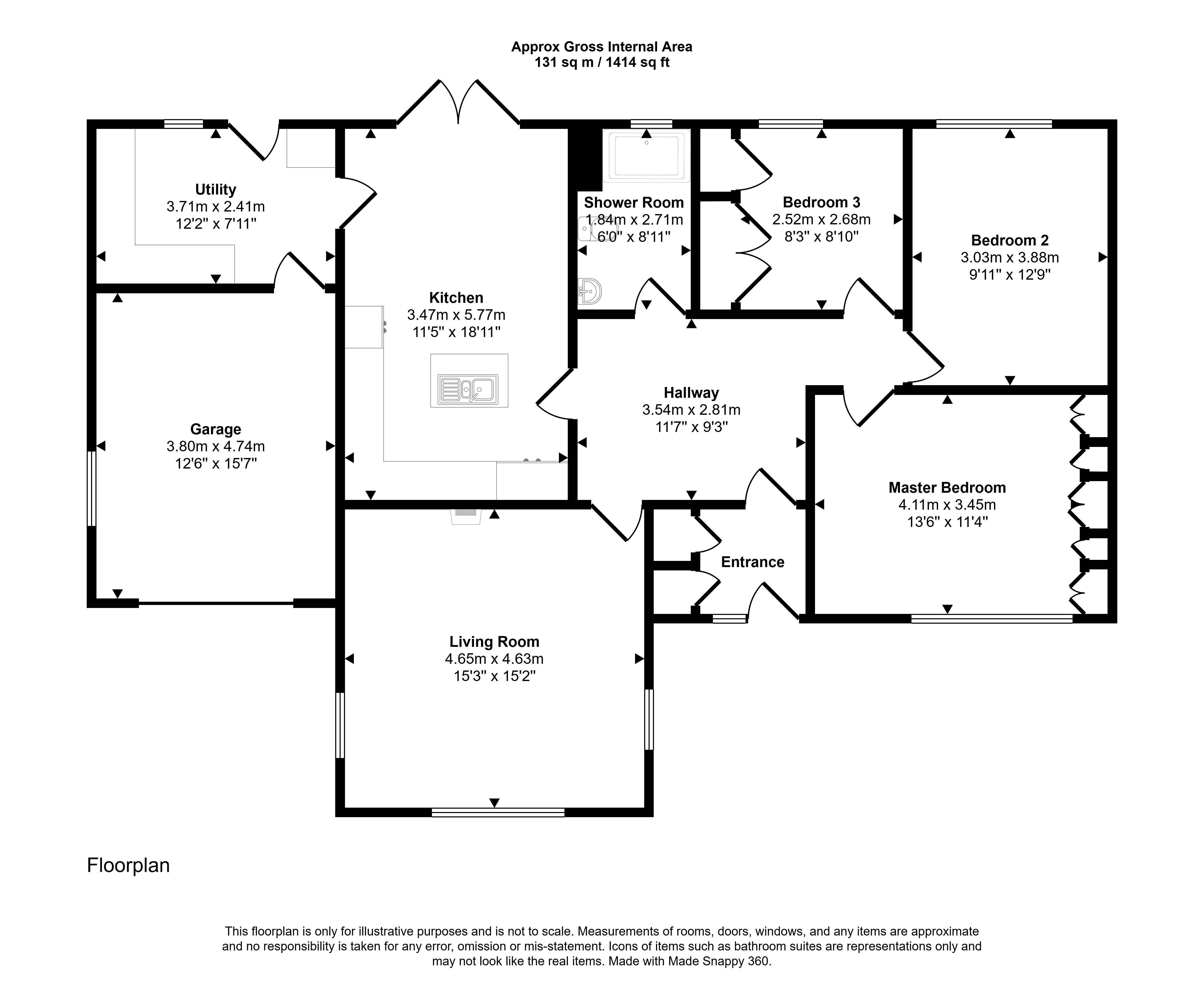 3, Papdale Crescent, Kirkwall floorplan