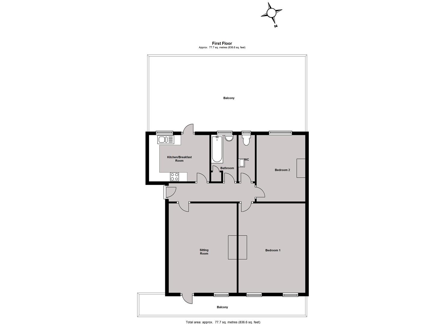 2 Bedrooms Flat to rent in Marine Parade, Tankerton, Whitstable CT5