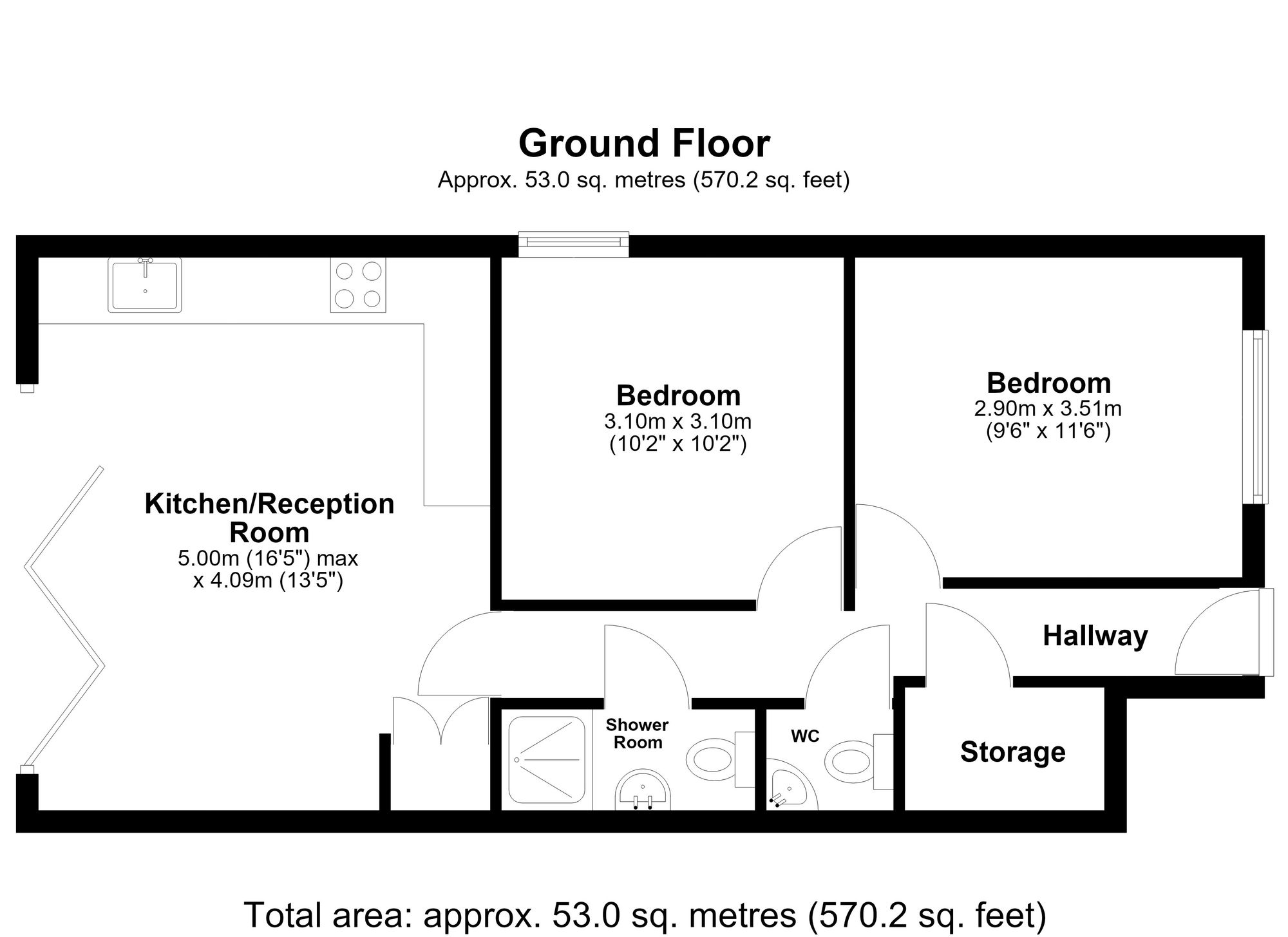 578a Limes Avenue, Chigwell floorplan