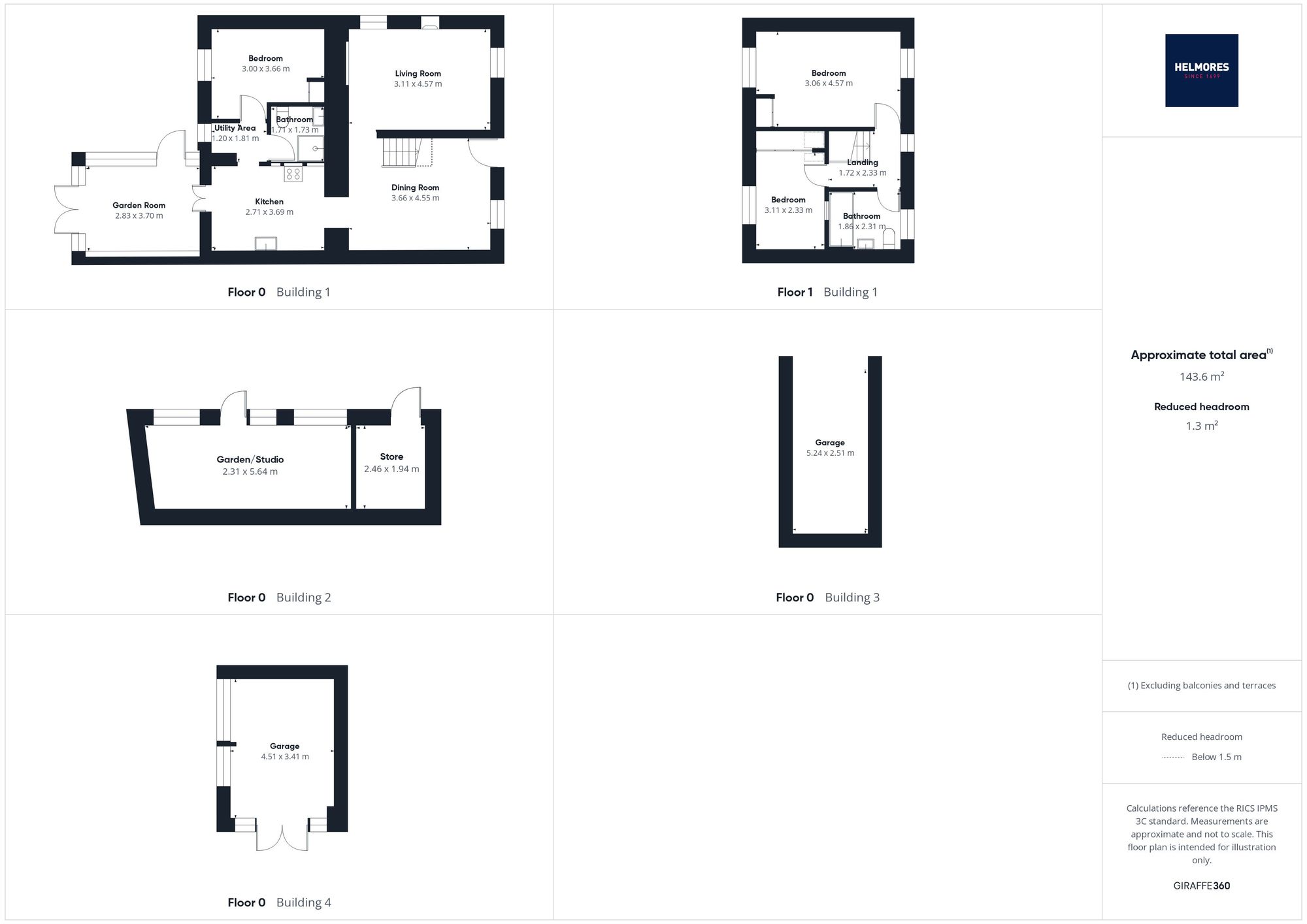 1 Hele Cottages, Crediton floorplan