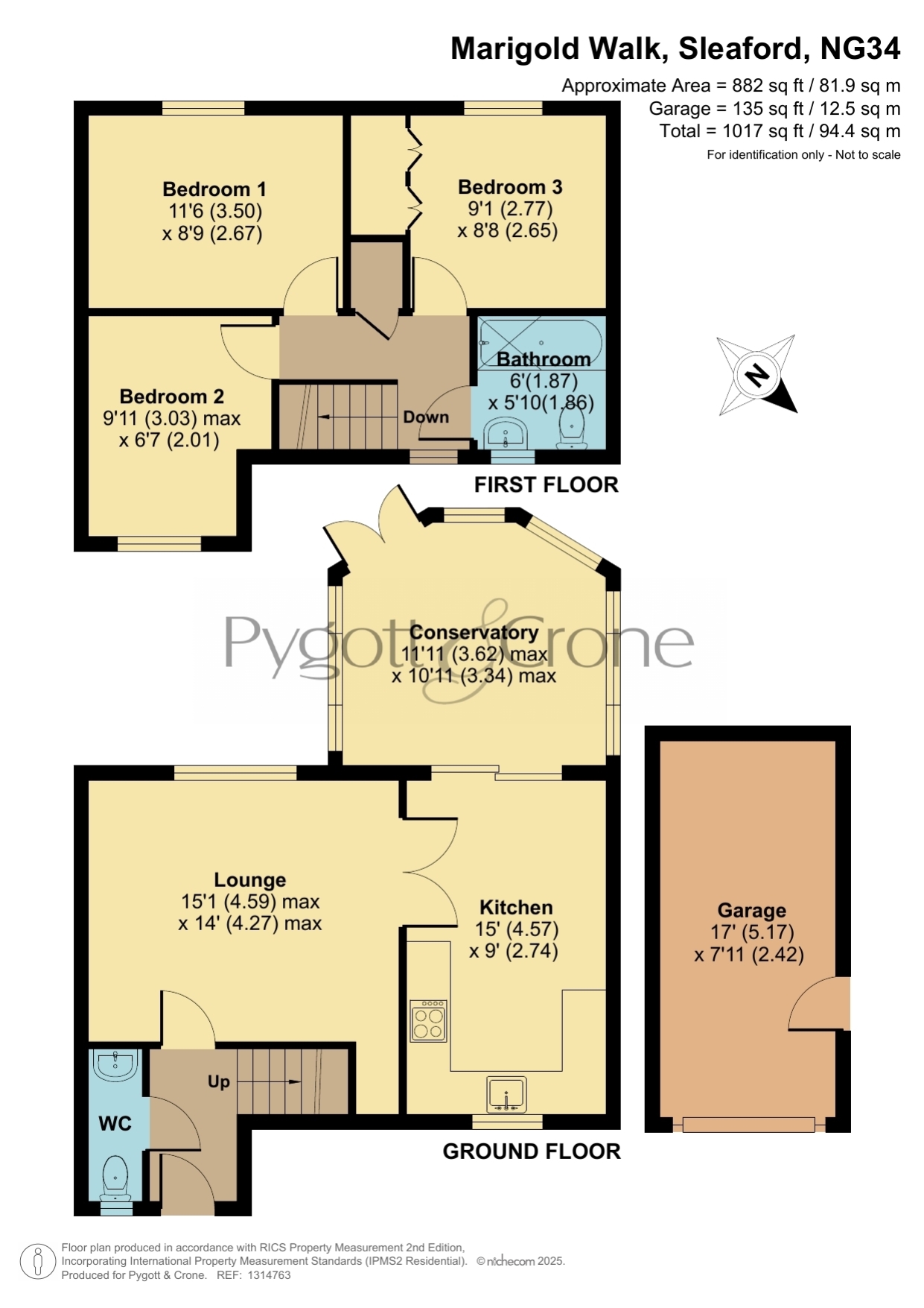 20, Marigold Walk, Sleaford floorplan