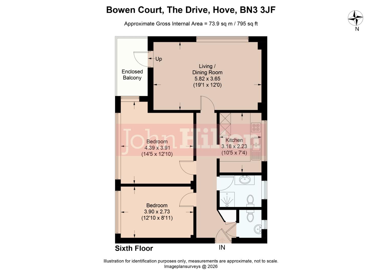 41, Bowen Court 31-35, The Drive, Hove floorplan