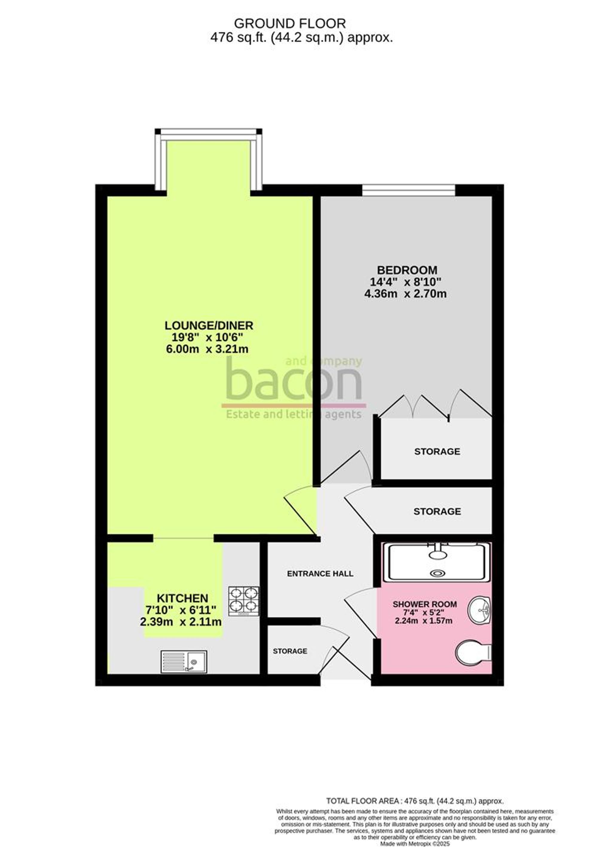 Flat 46, Penrith Court Broadwater Street East, Worthing floorplan