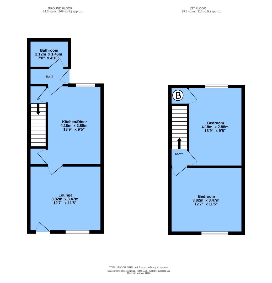 17, Hill Street, Chesterfield floorplan
