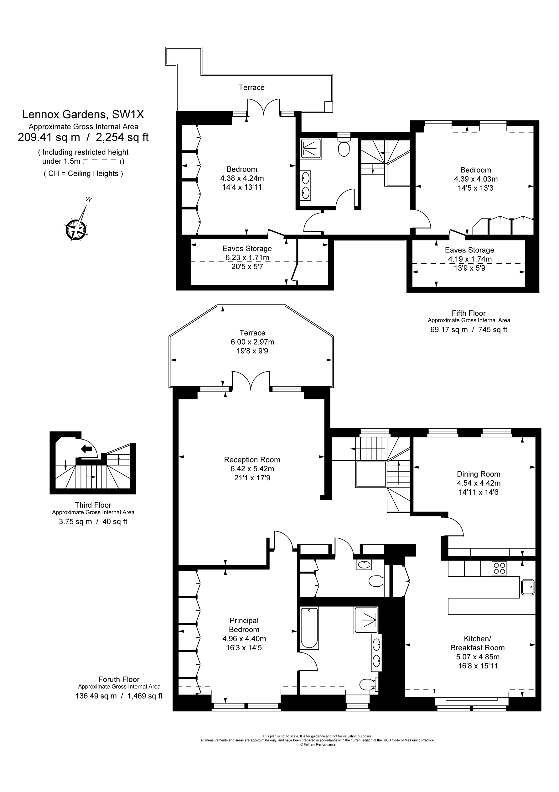 Flat E, 44, Lennox Gardens, London floorplan