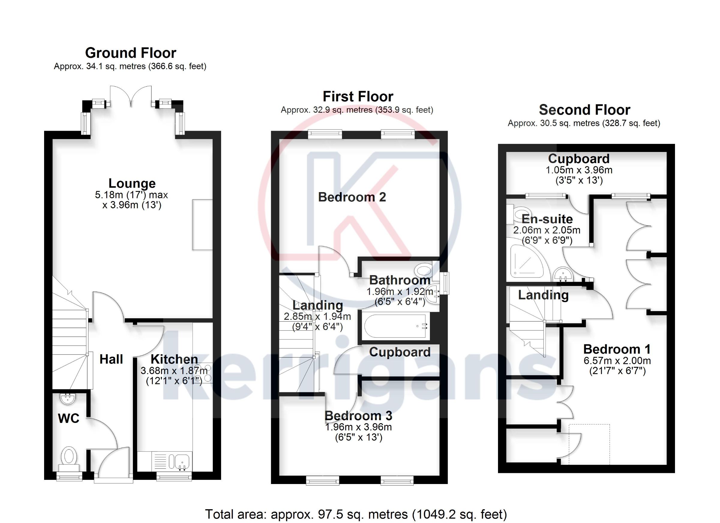 61 Honeysuckle Close, Doncaster floorplan