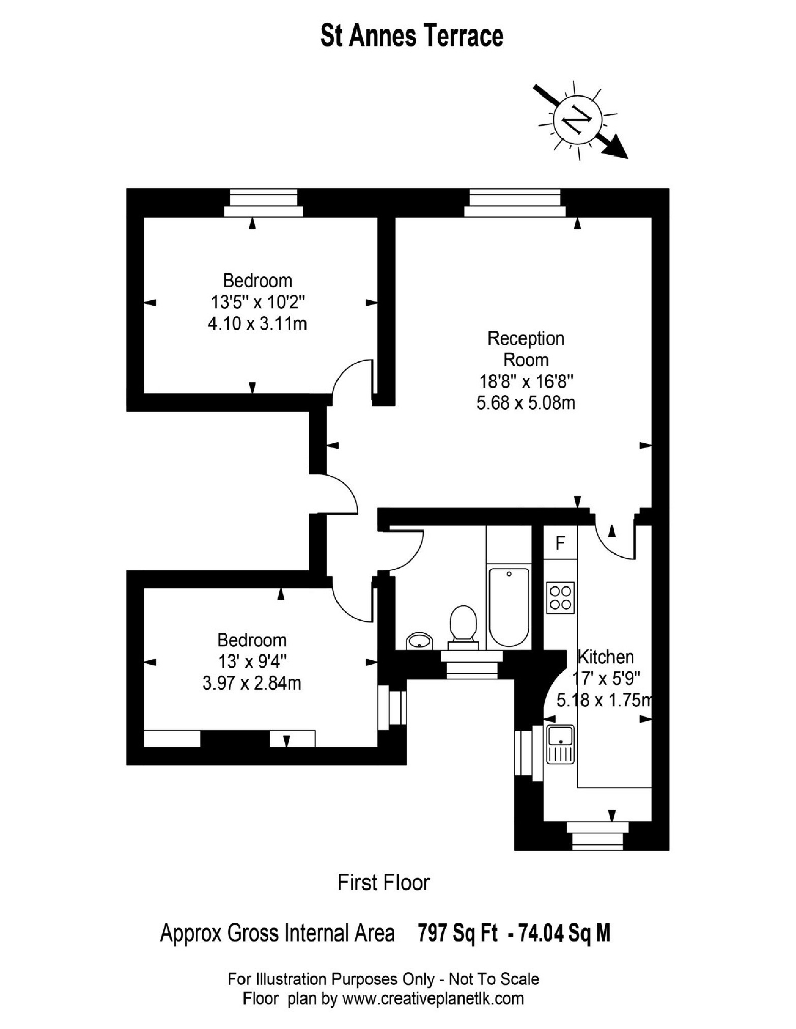 2 Bedrooms Flat to rent in St Ann's Terrace, London NW8