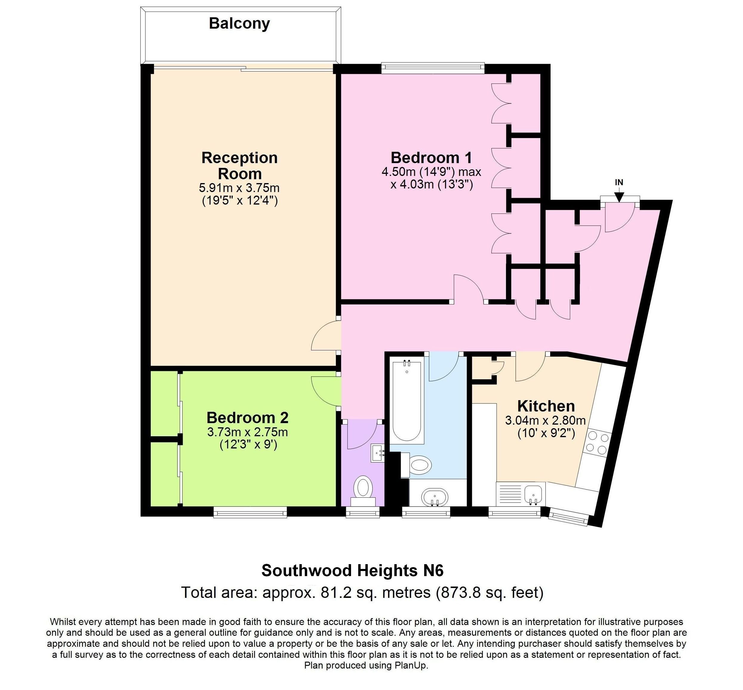 Flat 10,, Southwood Heights, London floorplan