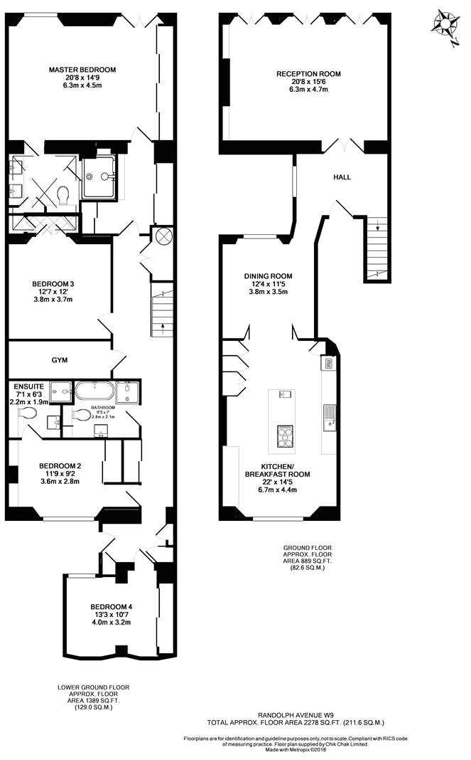 Flat 1, 67, Randolph Avenue, London floorplan