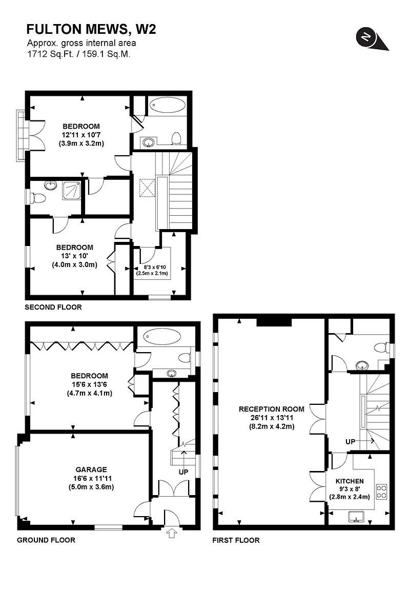3 Bedrooms  to rent in Fulton Mews, Bayswater W2