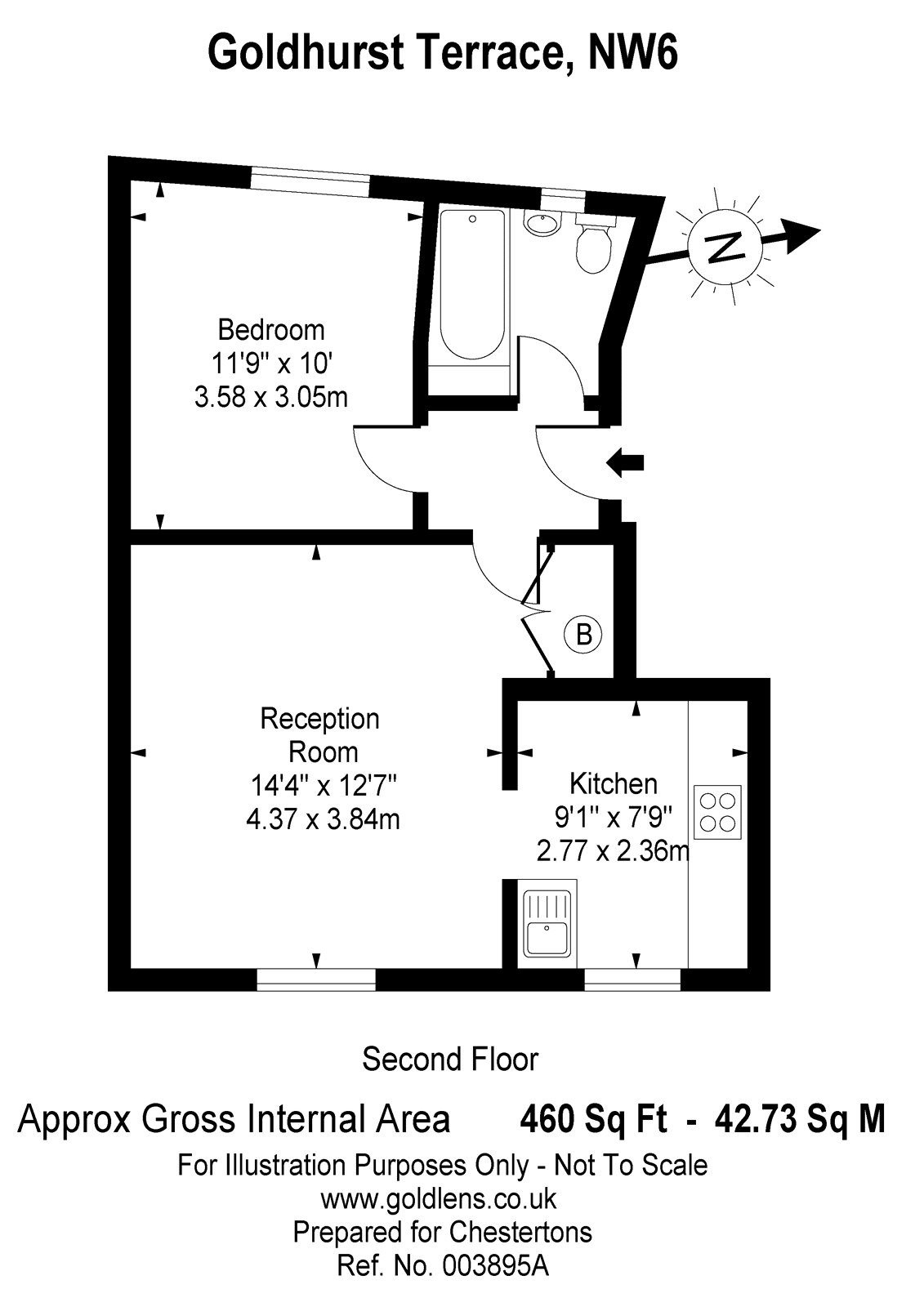 1 Bedrooms Flat to rent in Goldhurst Terrace, South Hampstead, London NW6