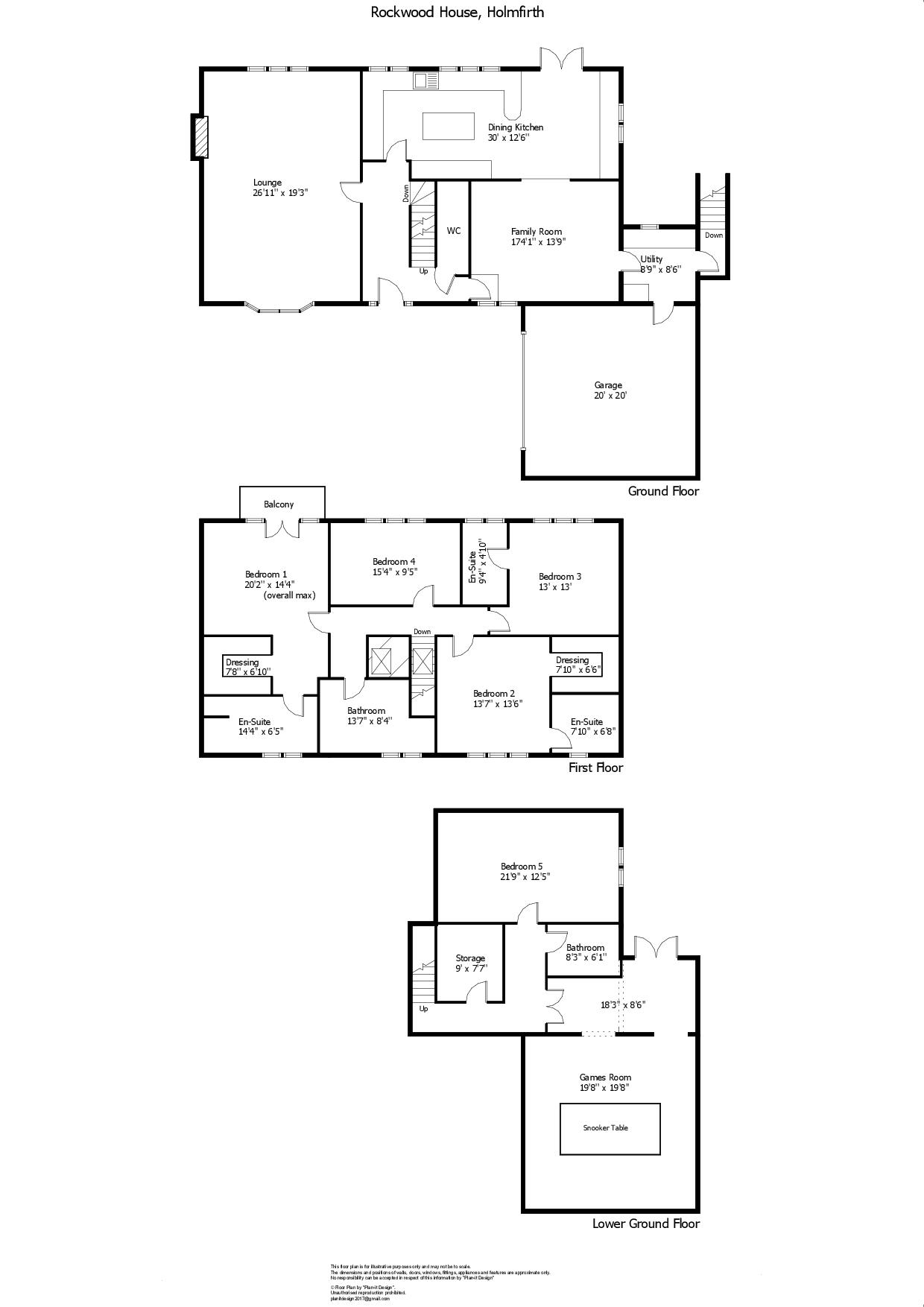 Rockwood House,, New Road, Holmfirth floorplan