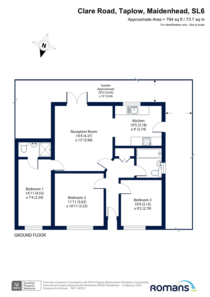 23, Clare Road, Maidenhead floorplan