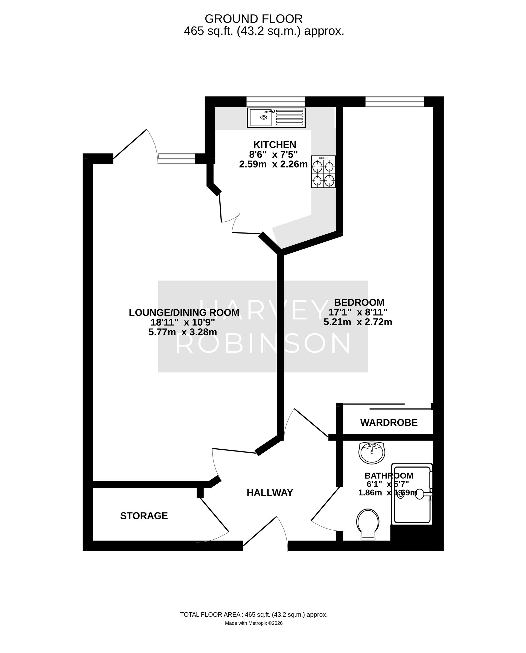 8 North Gate Court Shortmead Street, Biggleswade floorplan