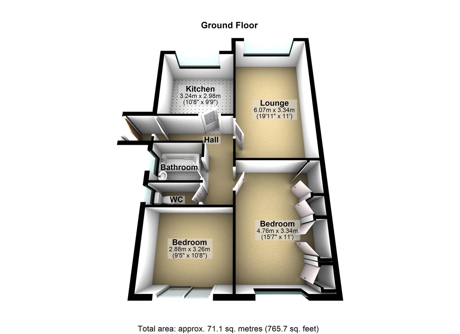 68, Ringway, Leeds floorplan