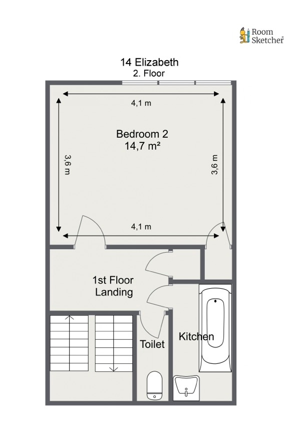 14, Elizabeth Close, London floorplan
