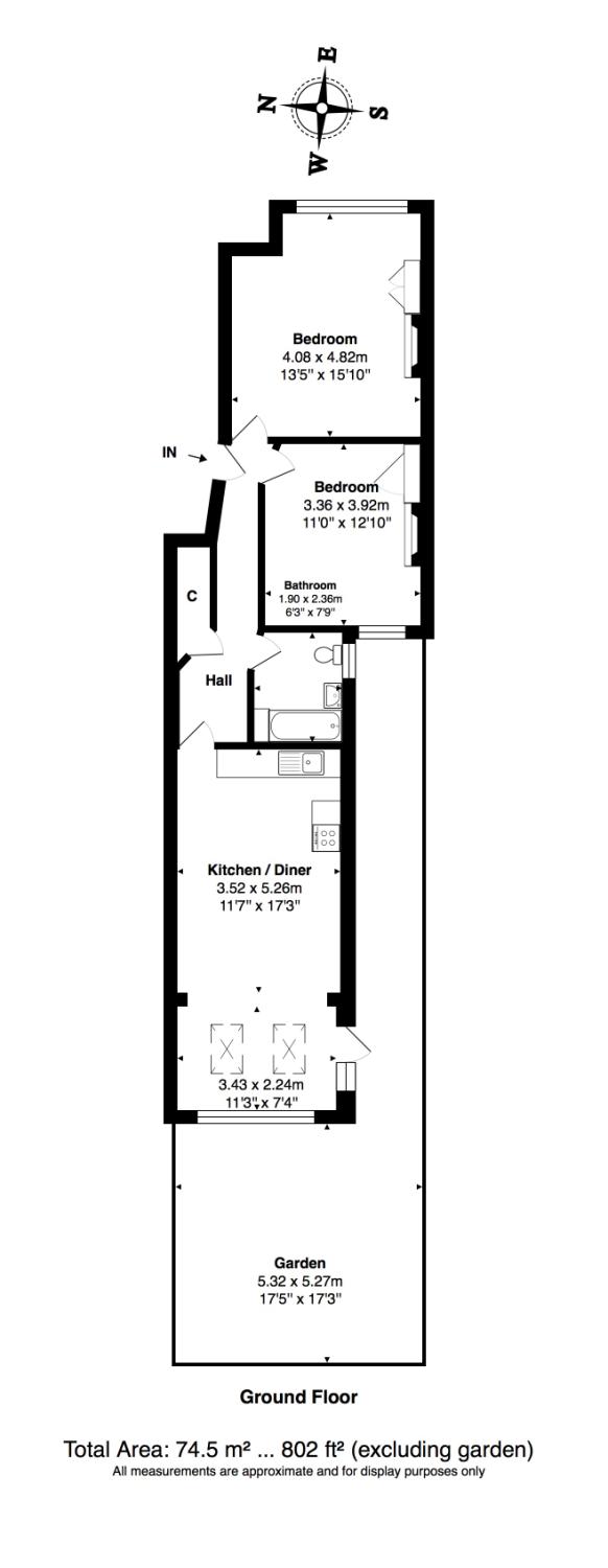 Ground Floor Flat, 91b, College Road, Kensal Rise floorplan