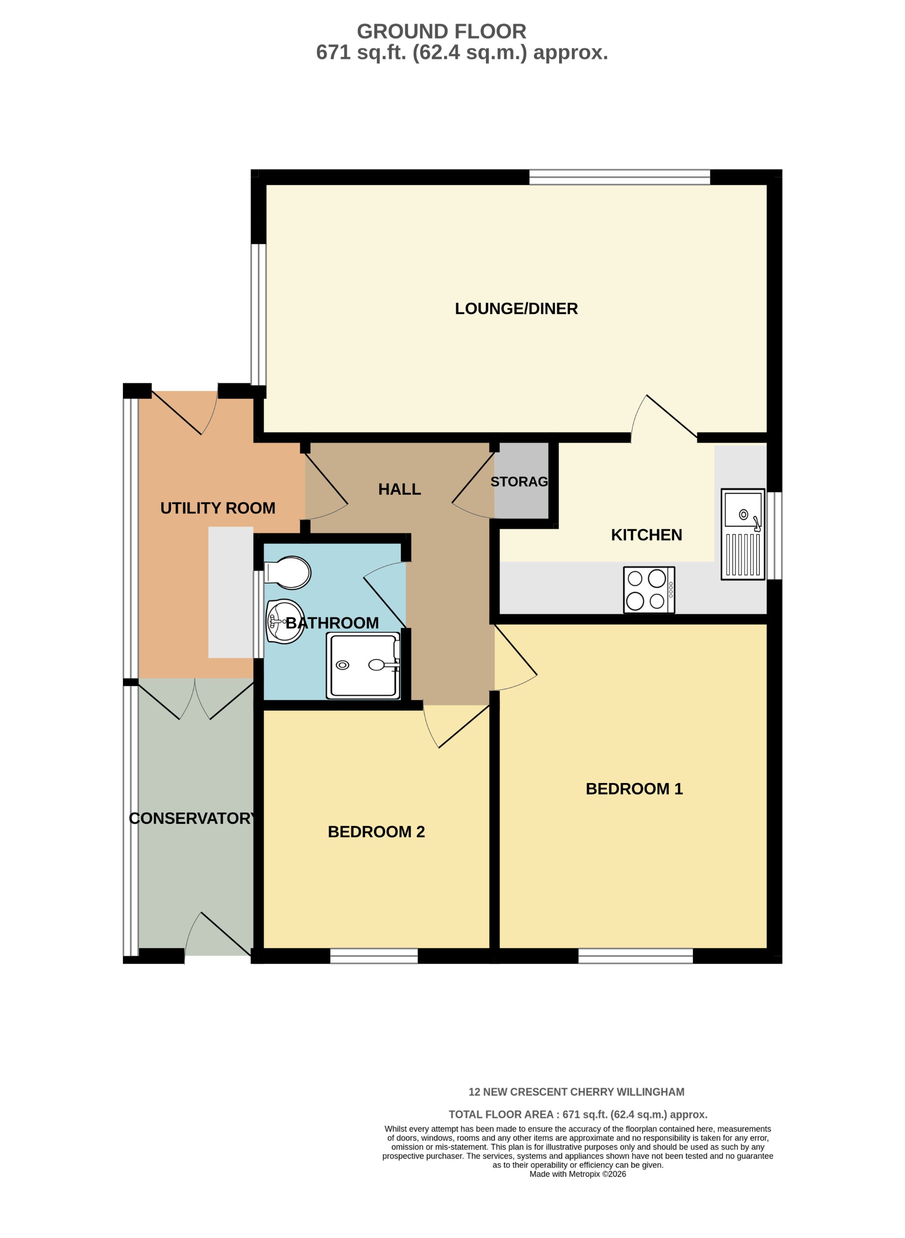 12, New Crescent, Cherry Willingham floorplan