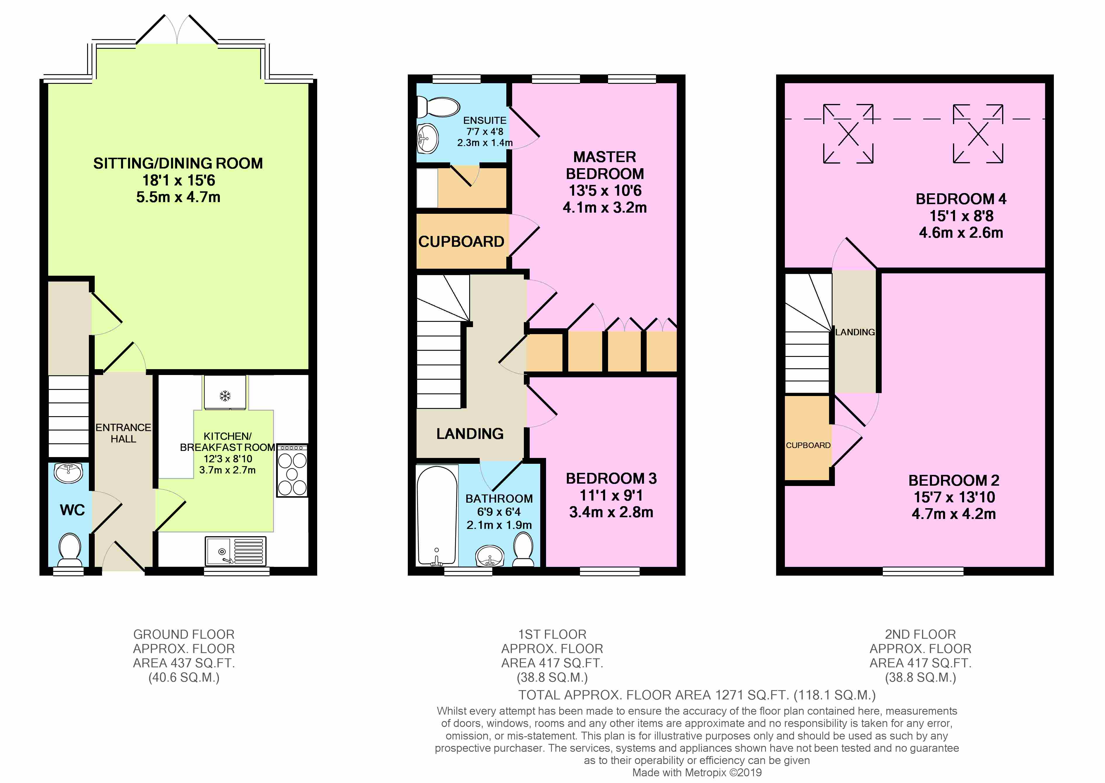 4 Bedrooms Terraced house for sale in Byre Close, Cricklade, Swindon, Wiltshire SN6