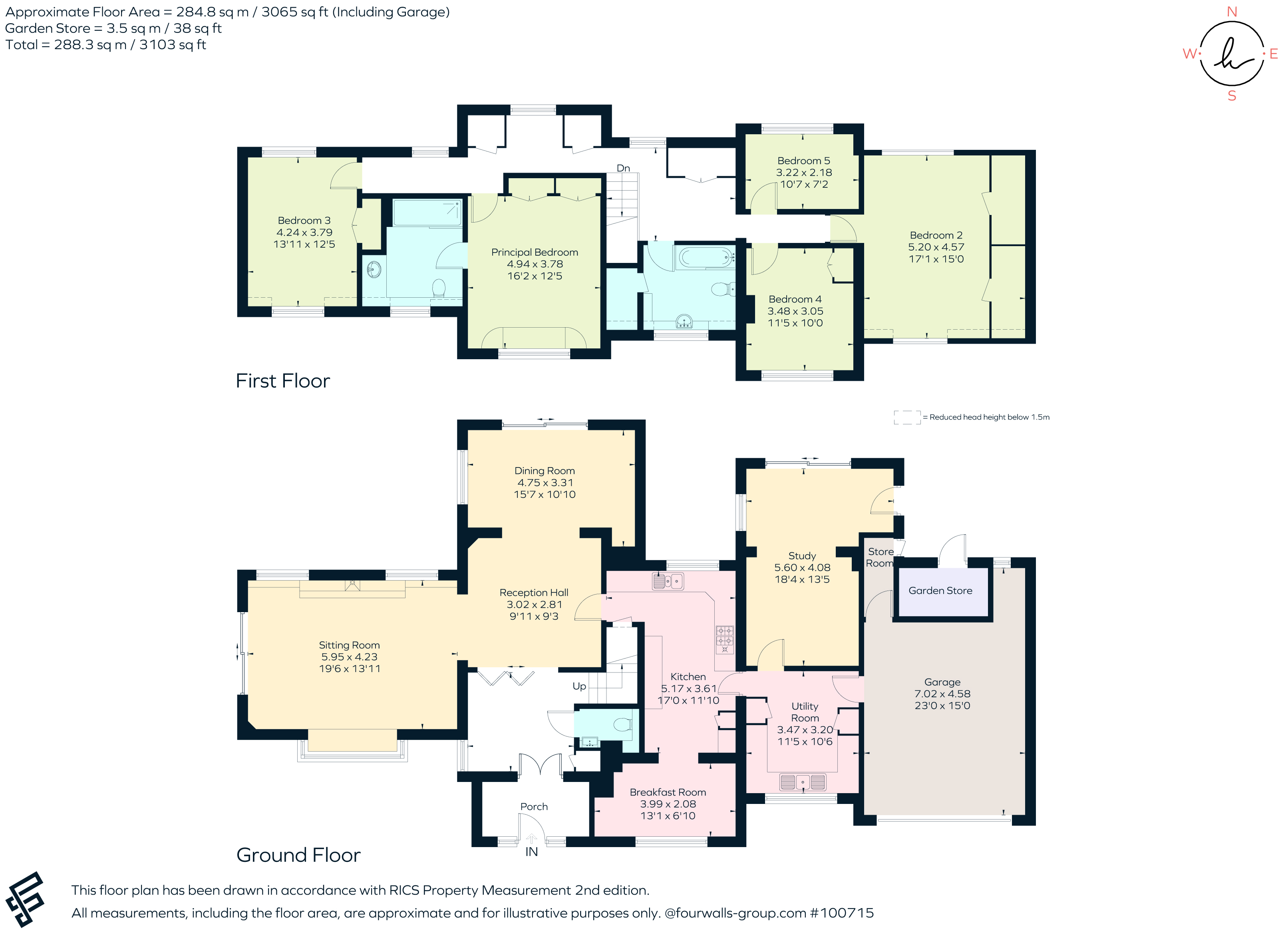 34, West Common Way, Harpenden floorplan
