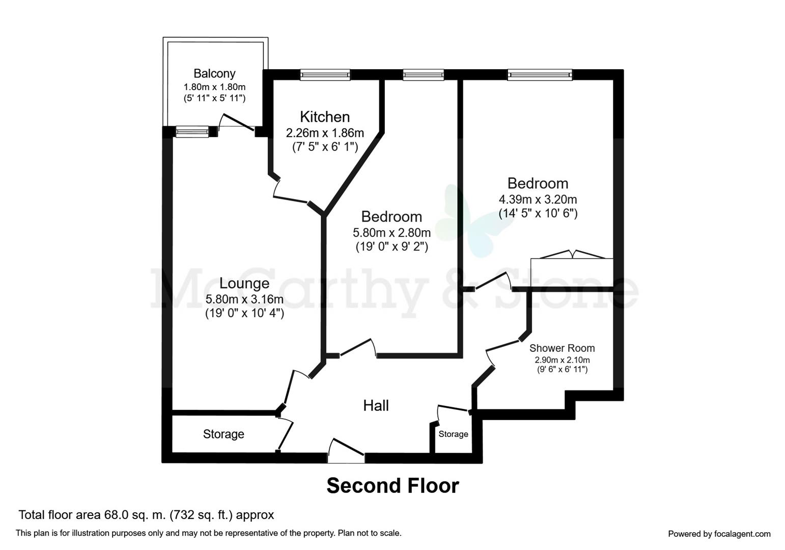 Holmcroft Court, Charlton Road, Shepton Mallet BA4, 2 bedroom flat for