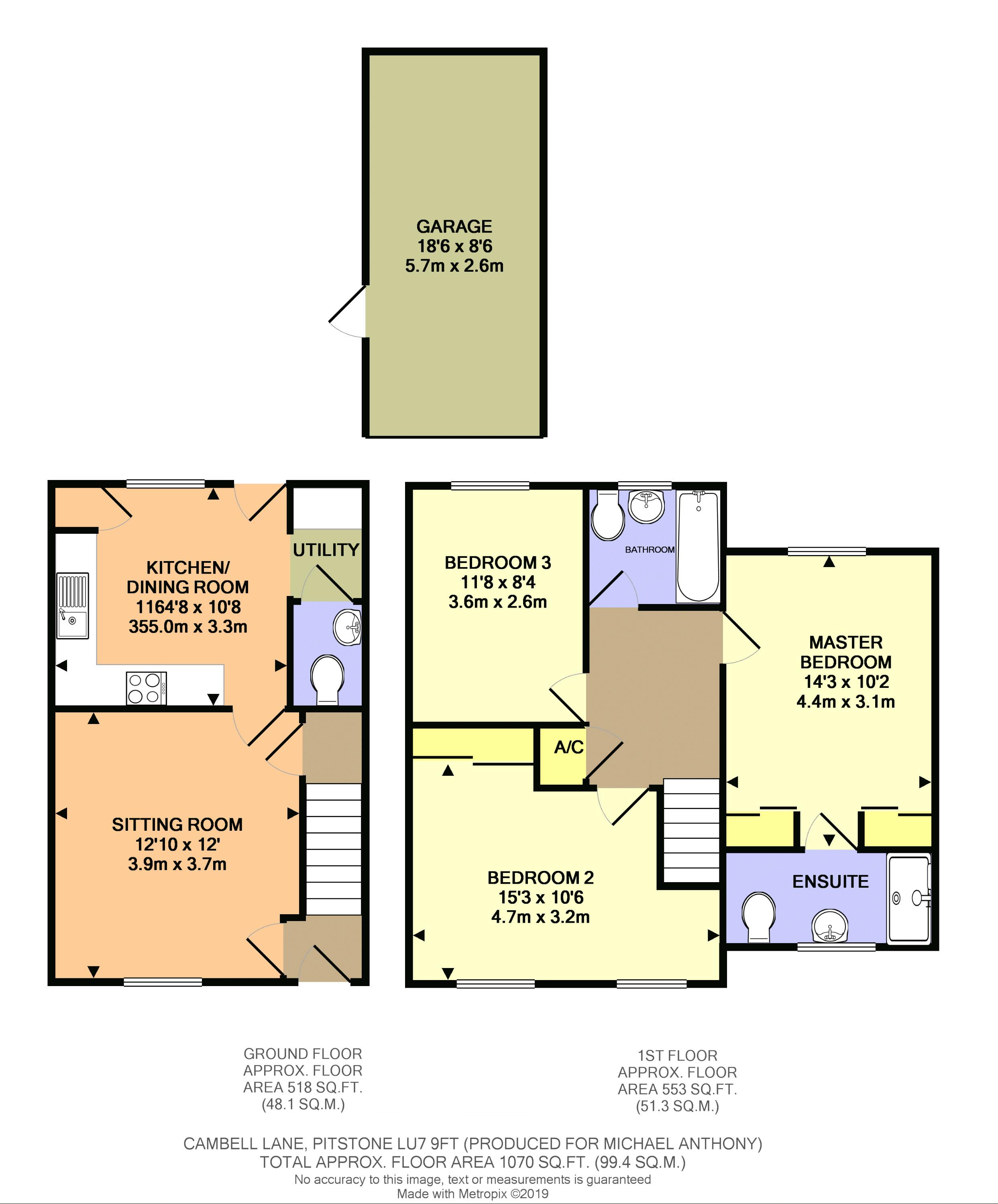 3 Bedrooms Semi-detached house for sale in Campbell Lane, Pitstone, Leighton Buzzard LU7