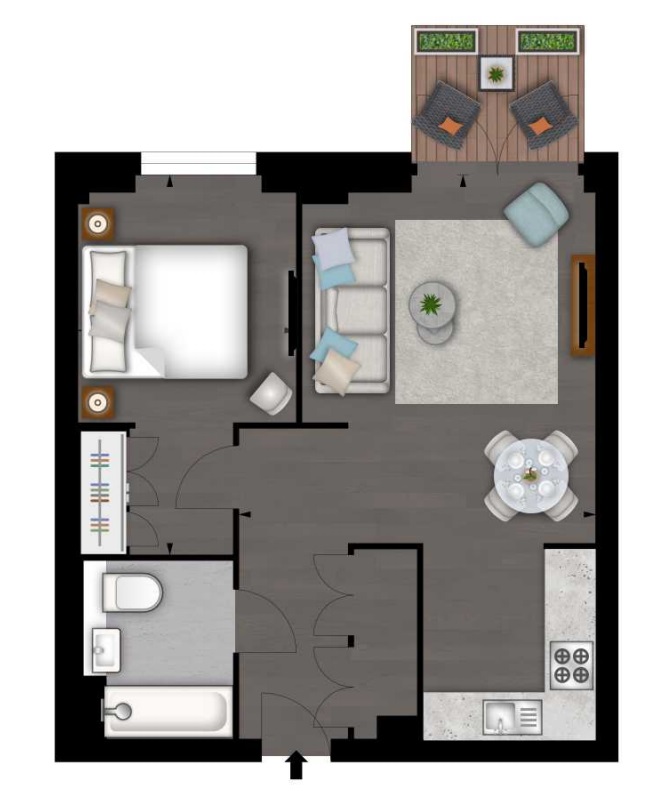 1 Bedrooms Flat to rent in Thornes House, The Residence, 6 Charles Clowes Walk, London SW11