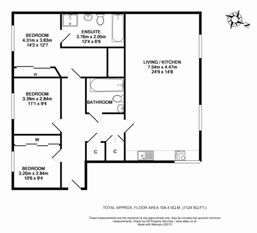 3 Bedrooms Flat to rent in Clear Water Place, Oxford OX2