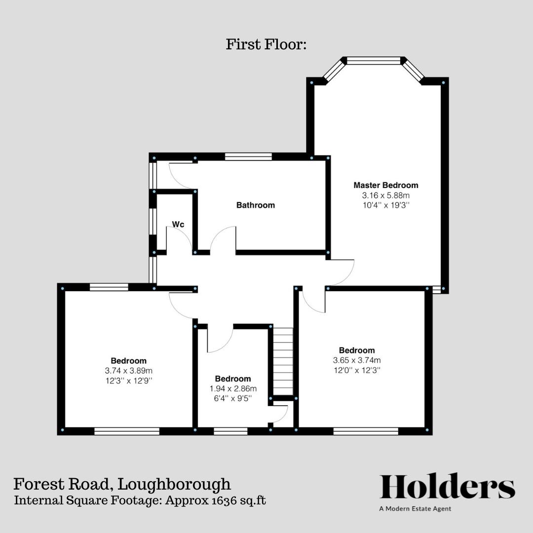 192, Forest Road, Loughborough floorplan