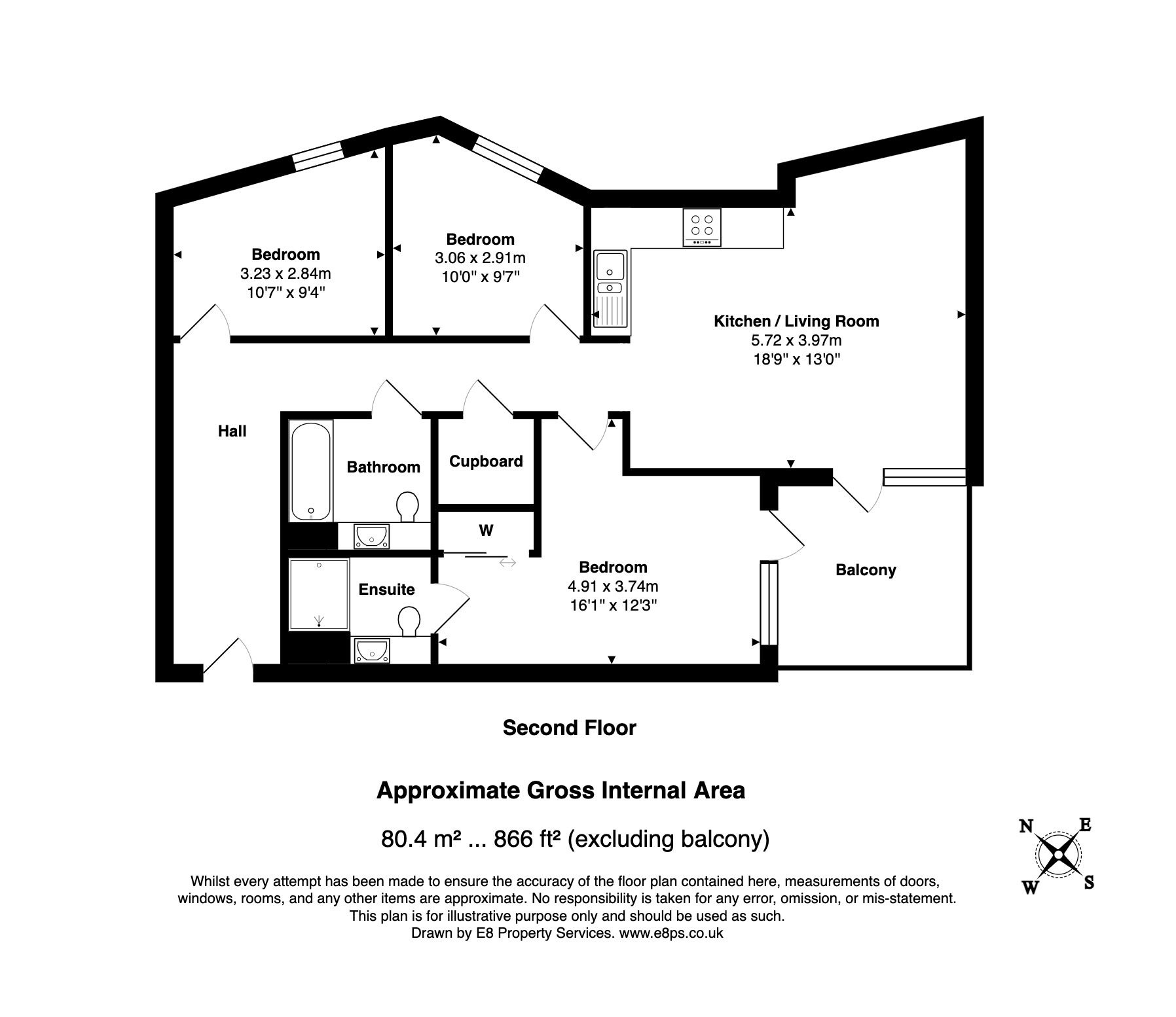 Flat 10, Frilford House, Munda Way, Oxford floorplan