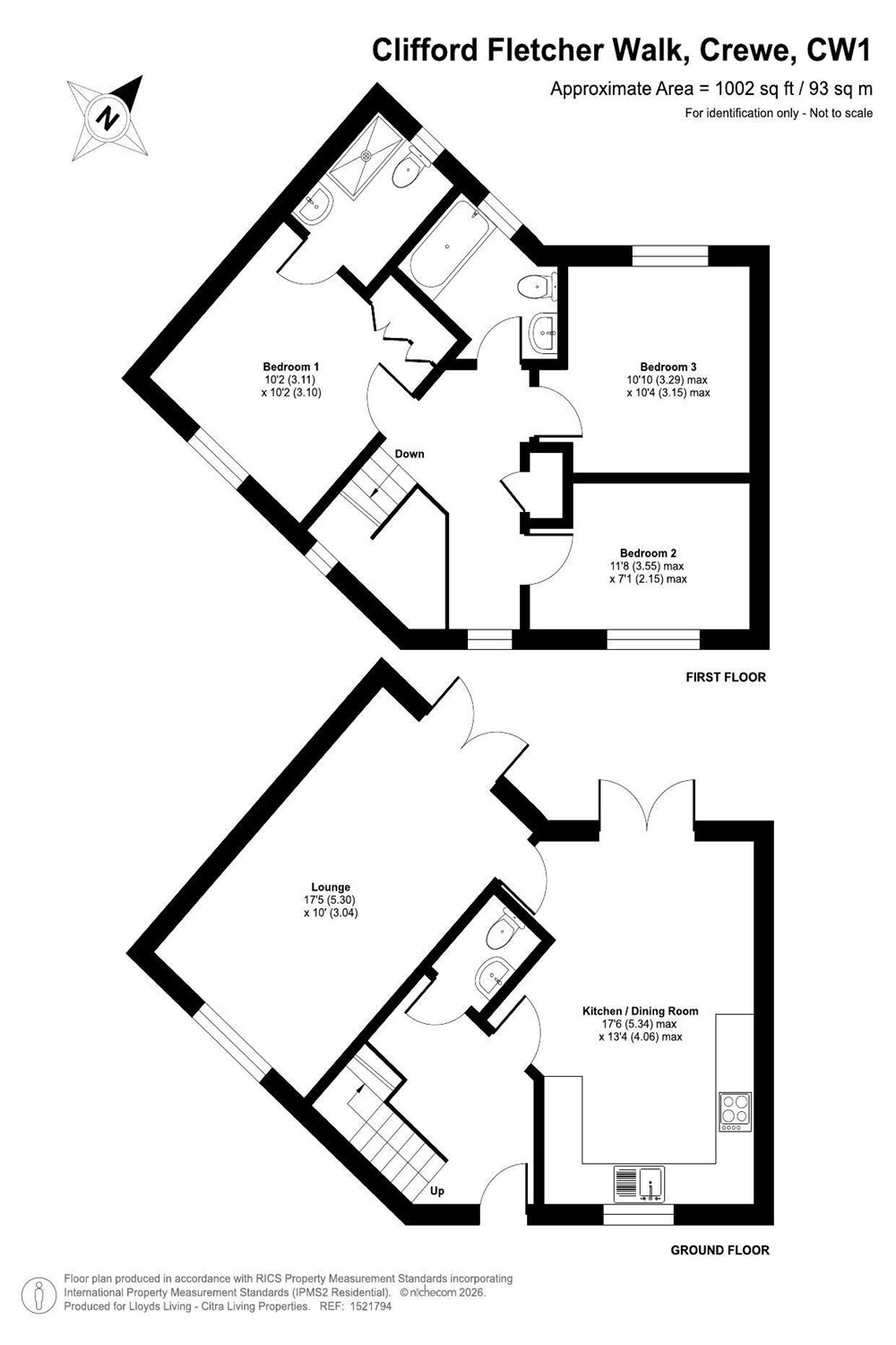 22, Clifford Fletcher Walk, Crewe floorplan
