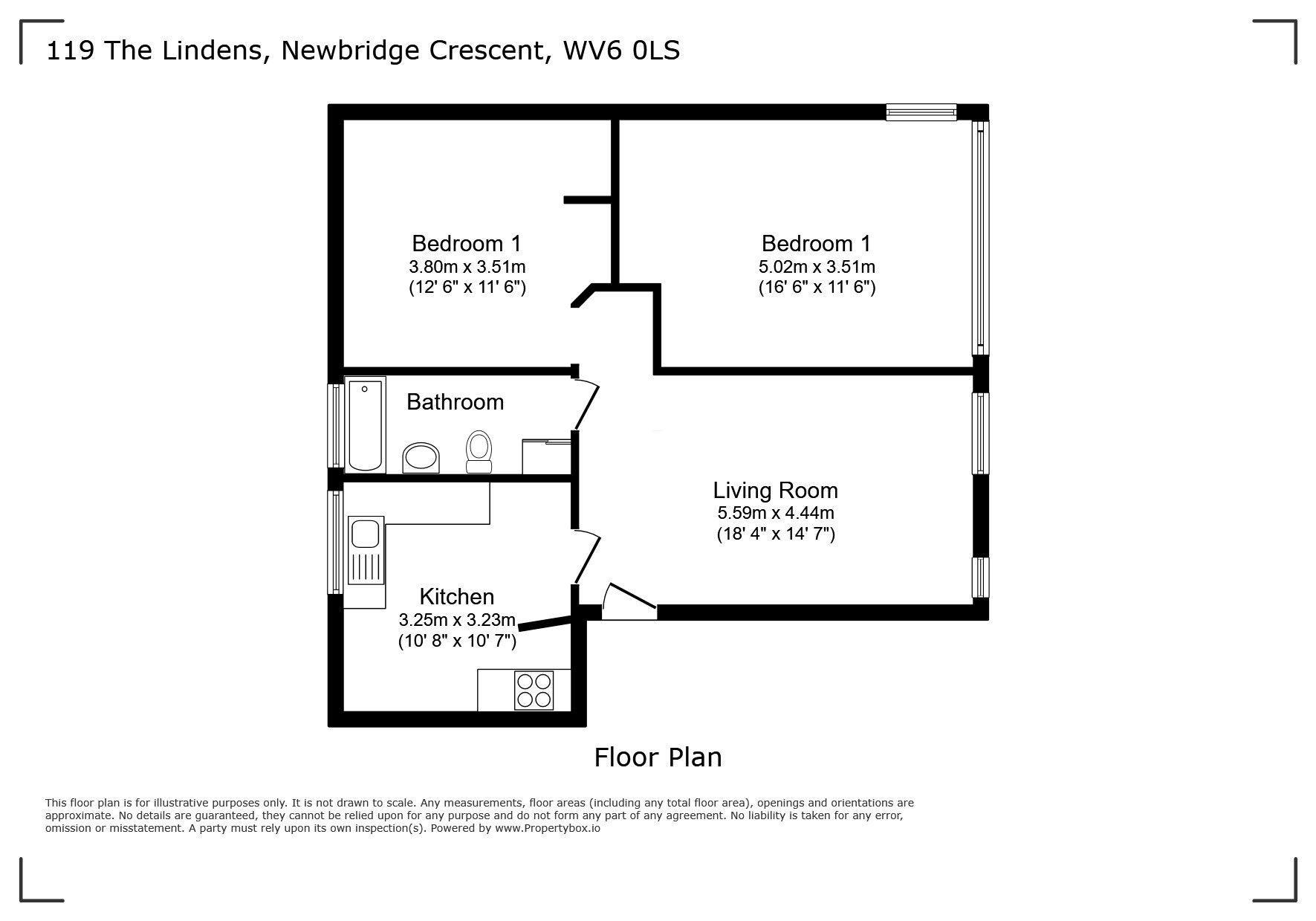 119, The Lindens, Wolverhampton floorplan