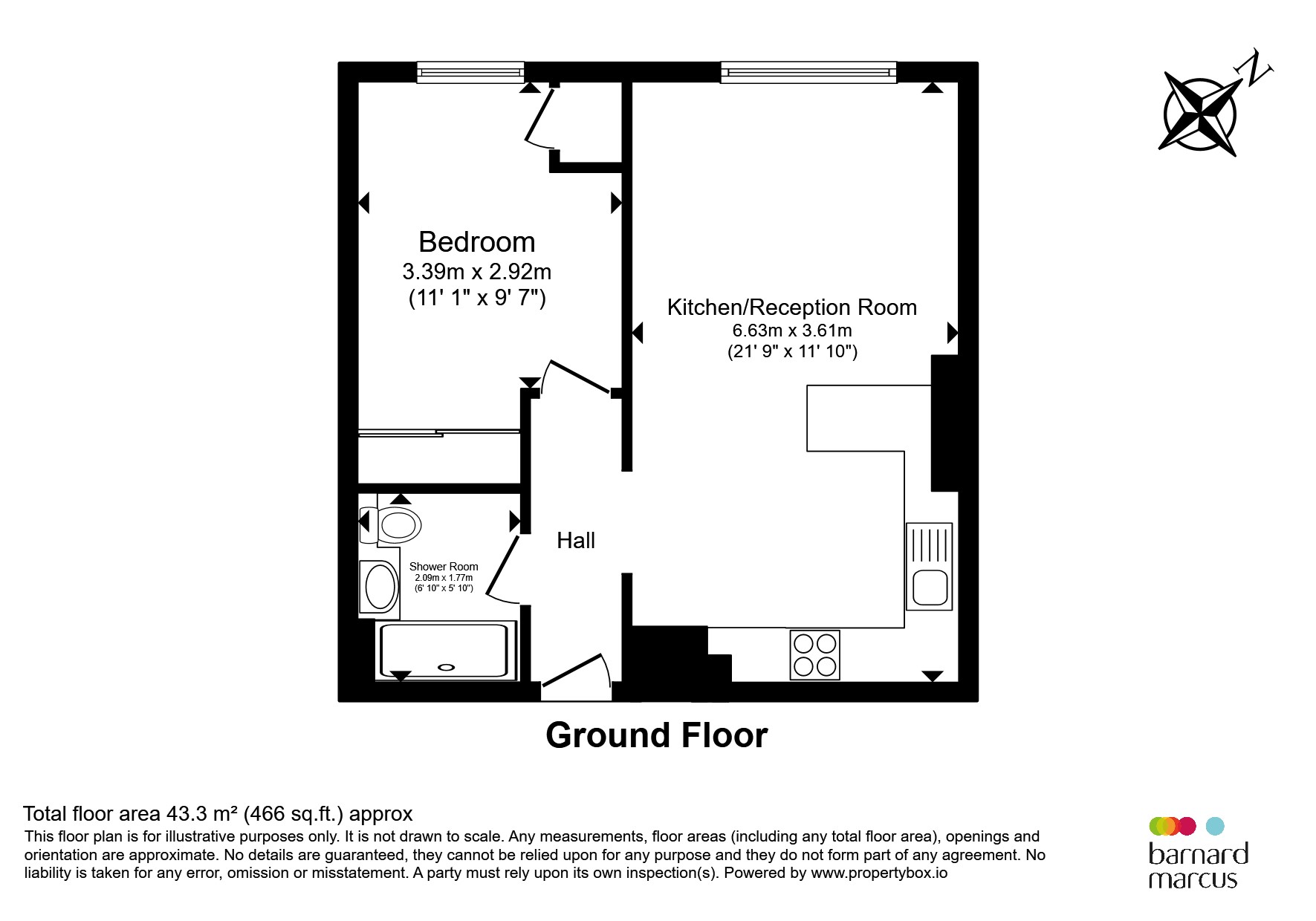 Flat 141, Rosemont Court, Montpelier Road, Purley floorplan