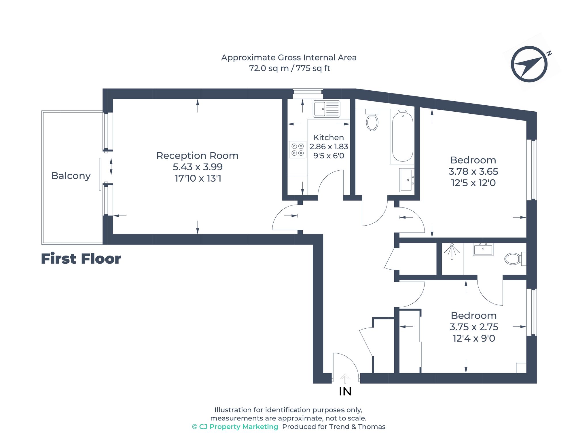43 Penn Place Northway, Rickmansworth floorplan