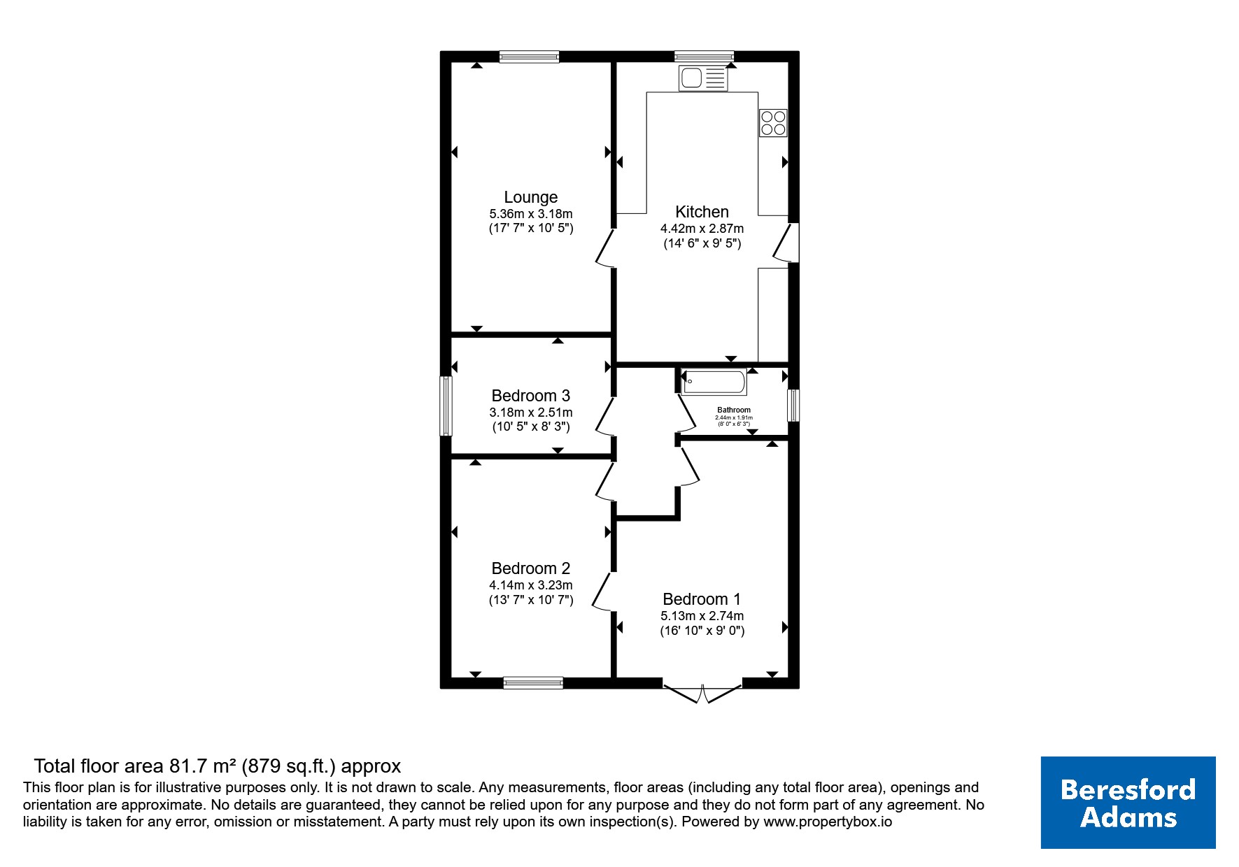 26, Clwyd Court, Denbighshire floorplan