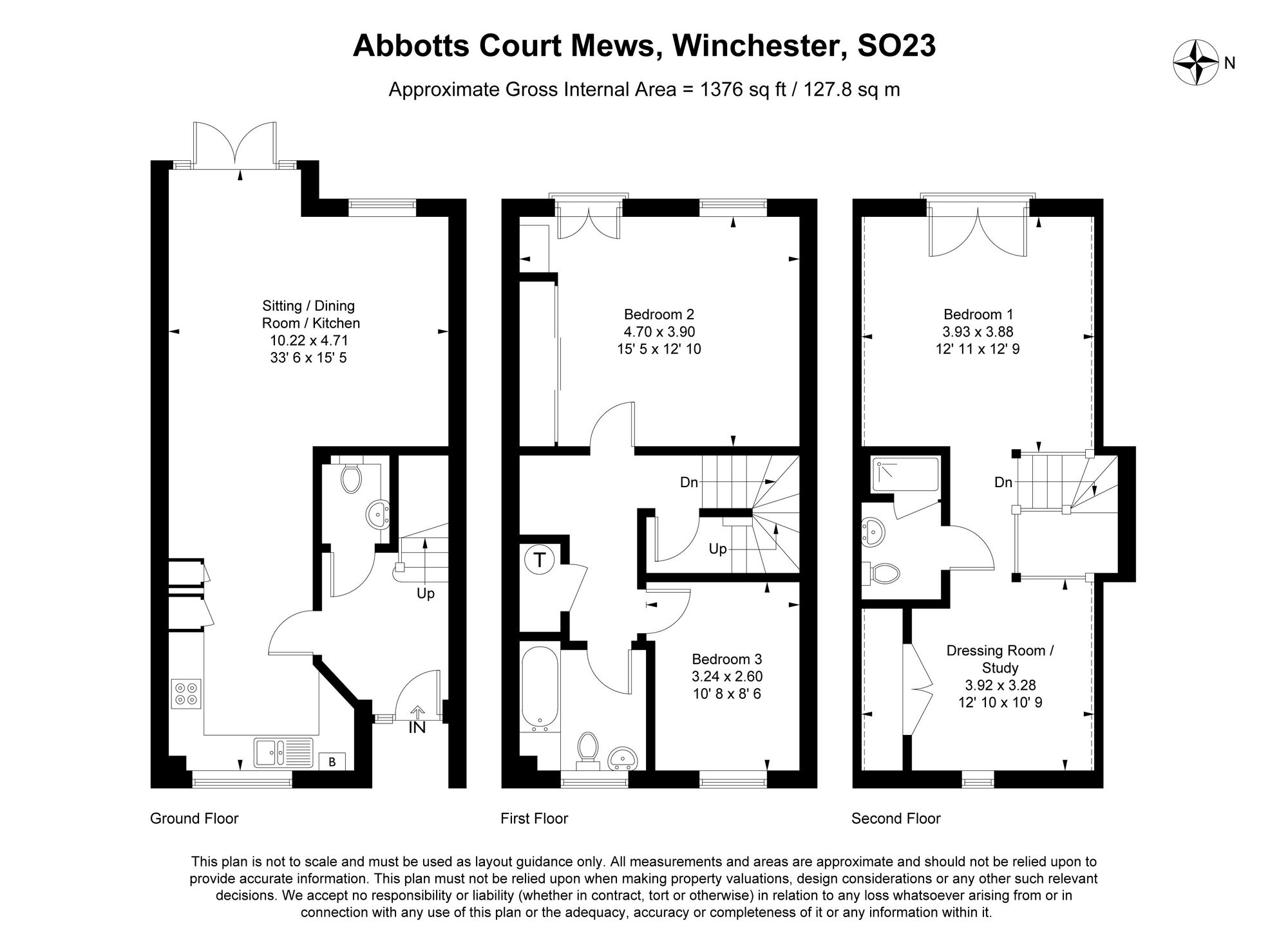 22 Abbotts Court Park Road, Winchester floorplan