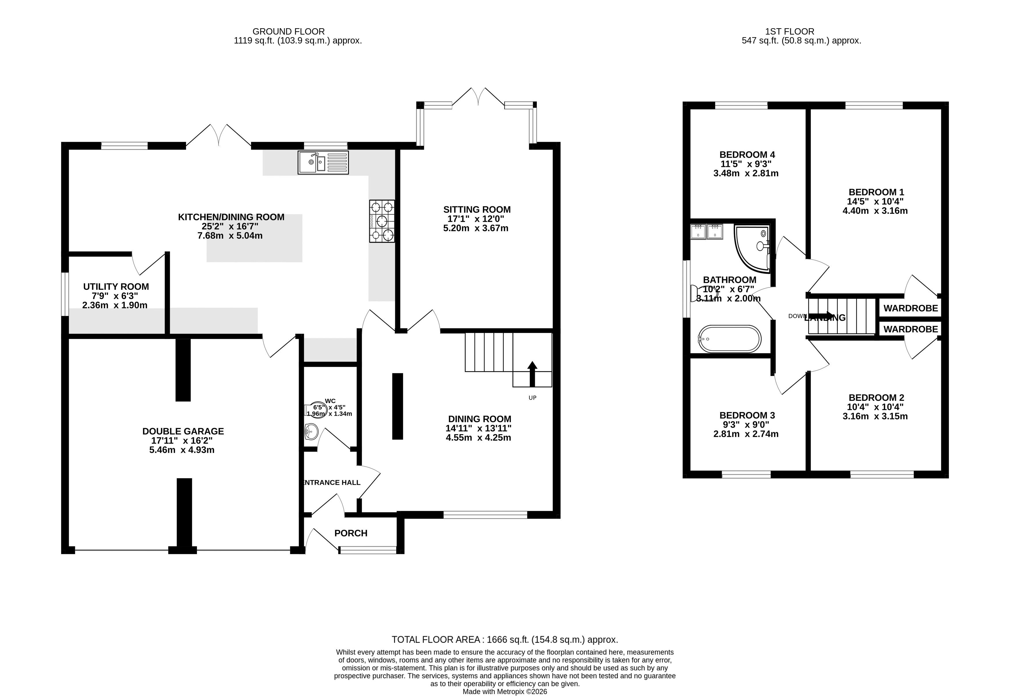 17, Parklands Avenue, Weston-Super-Mare floorplan