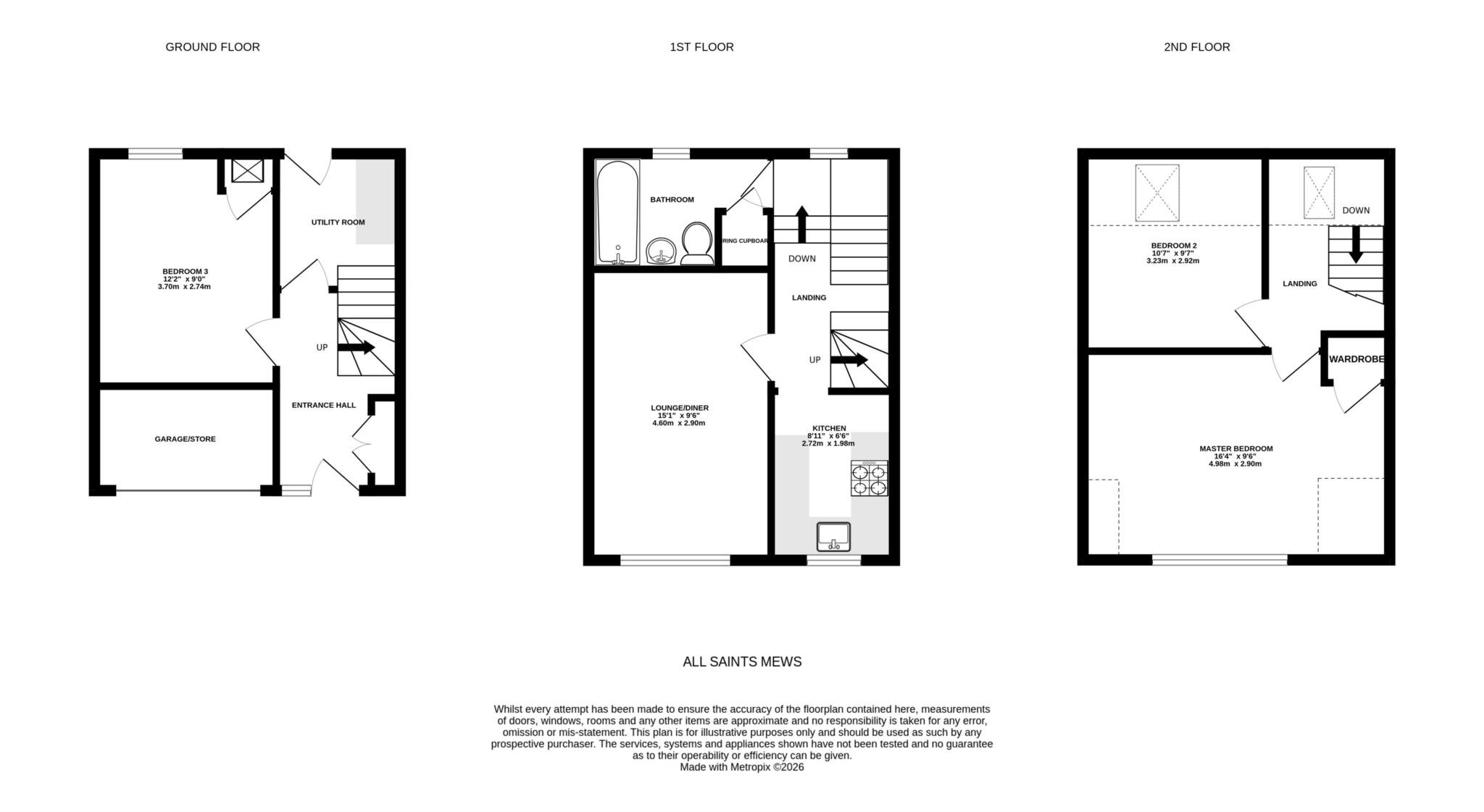 6, All Saints Mews, Exmouth floorplan
