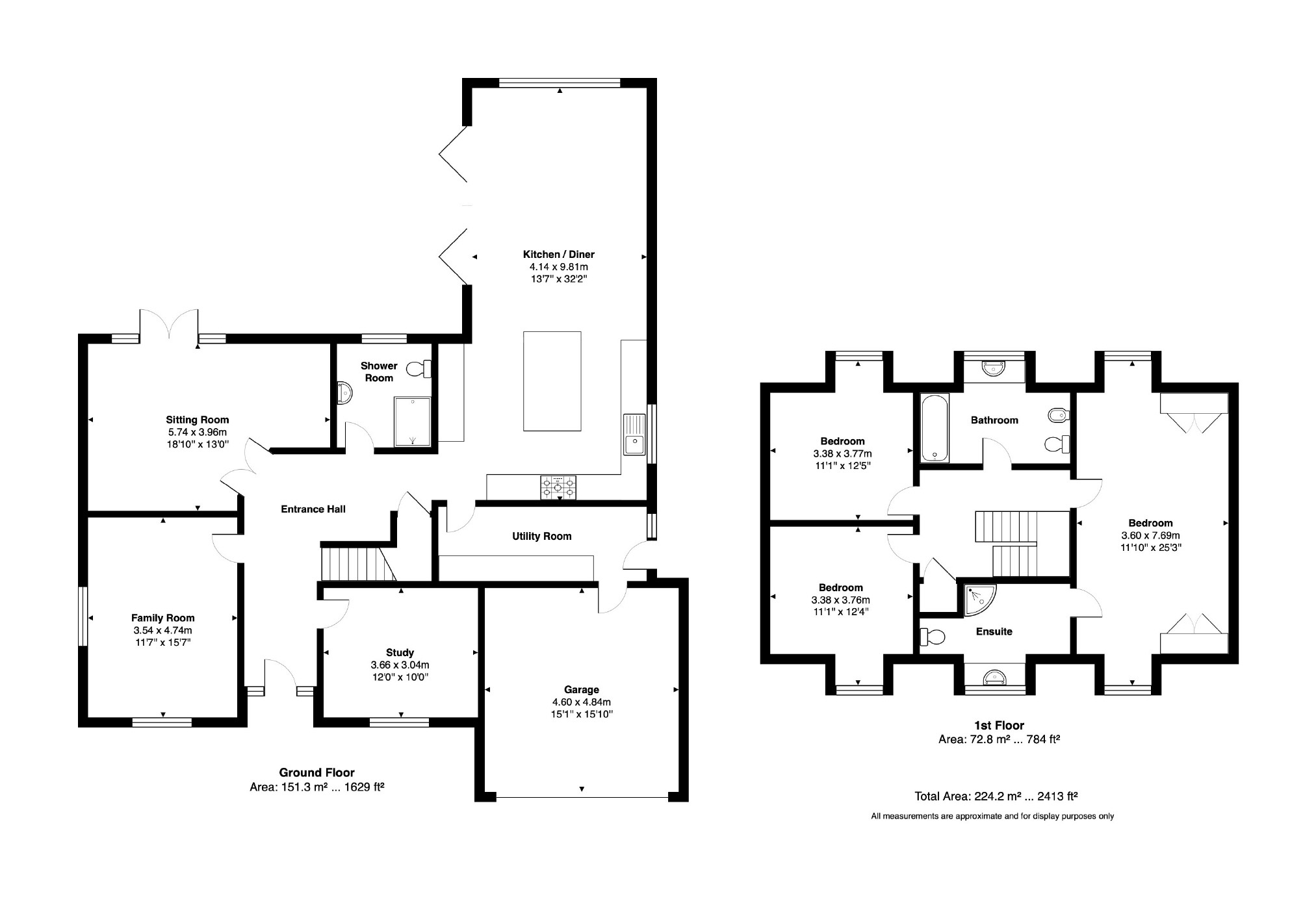 4 Bedrooms Detached house for sale in Queens Road, Crowborough TN6