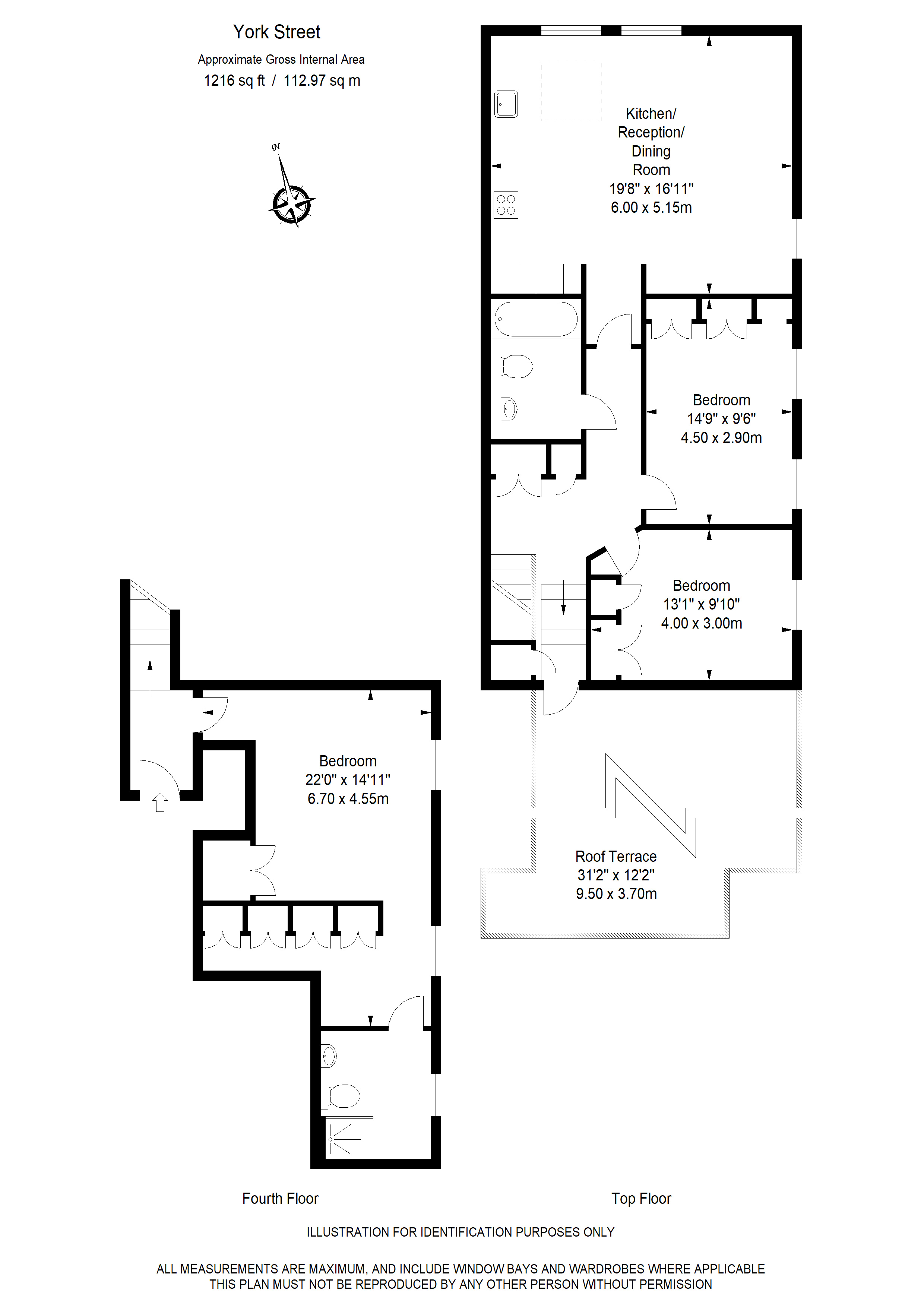 Flat 7, 2, York Street, Marylebone floorplan
