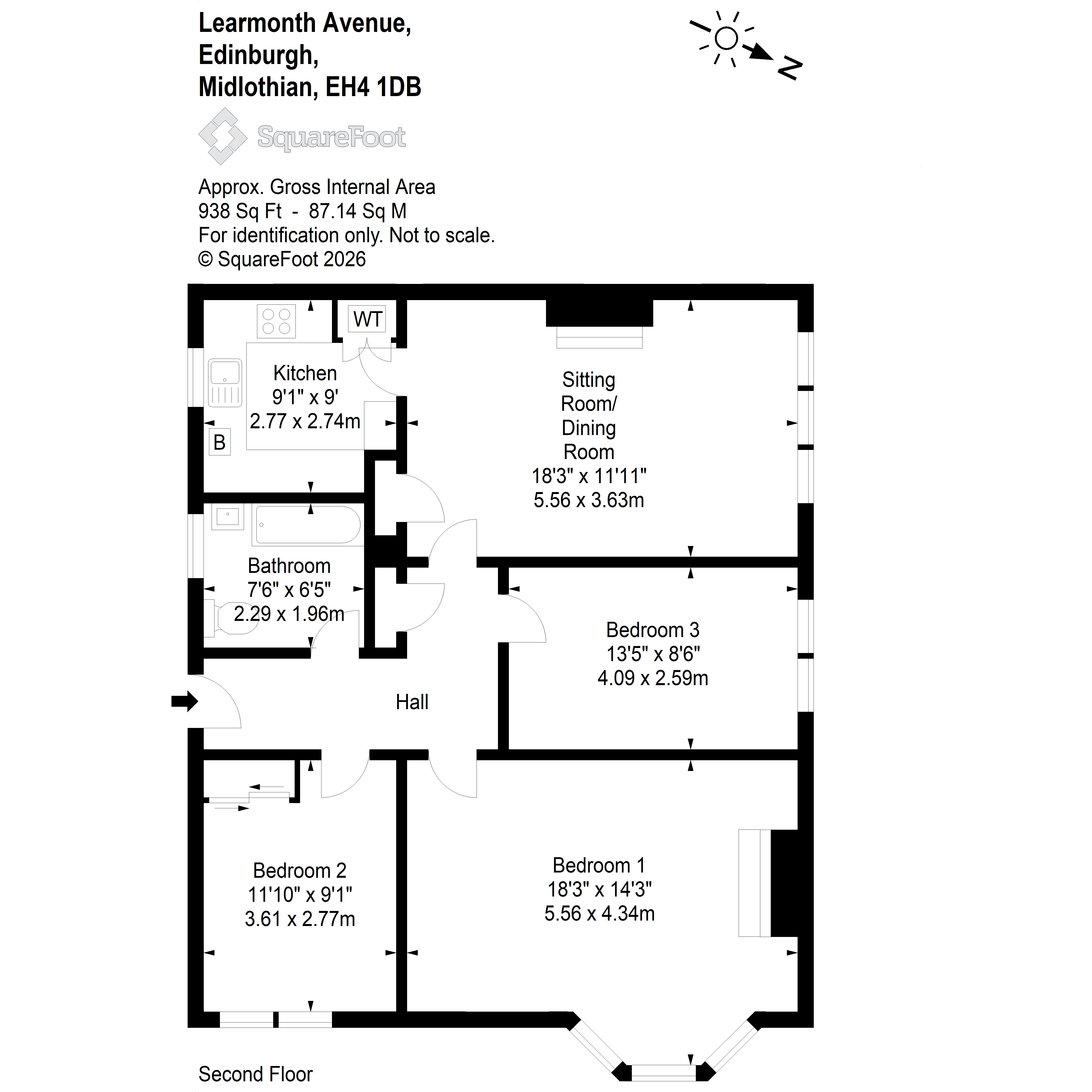 24/3, Learmonth Avenue, Comely Bank, Edinburgh, EH4 floorplan