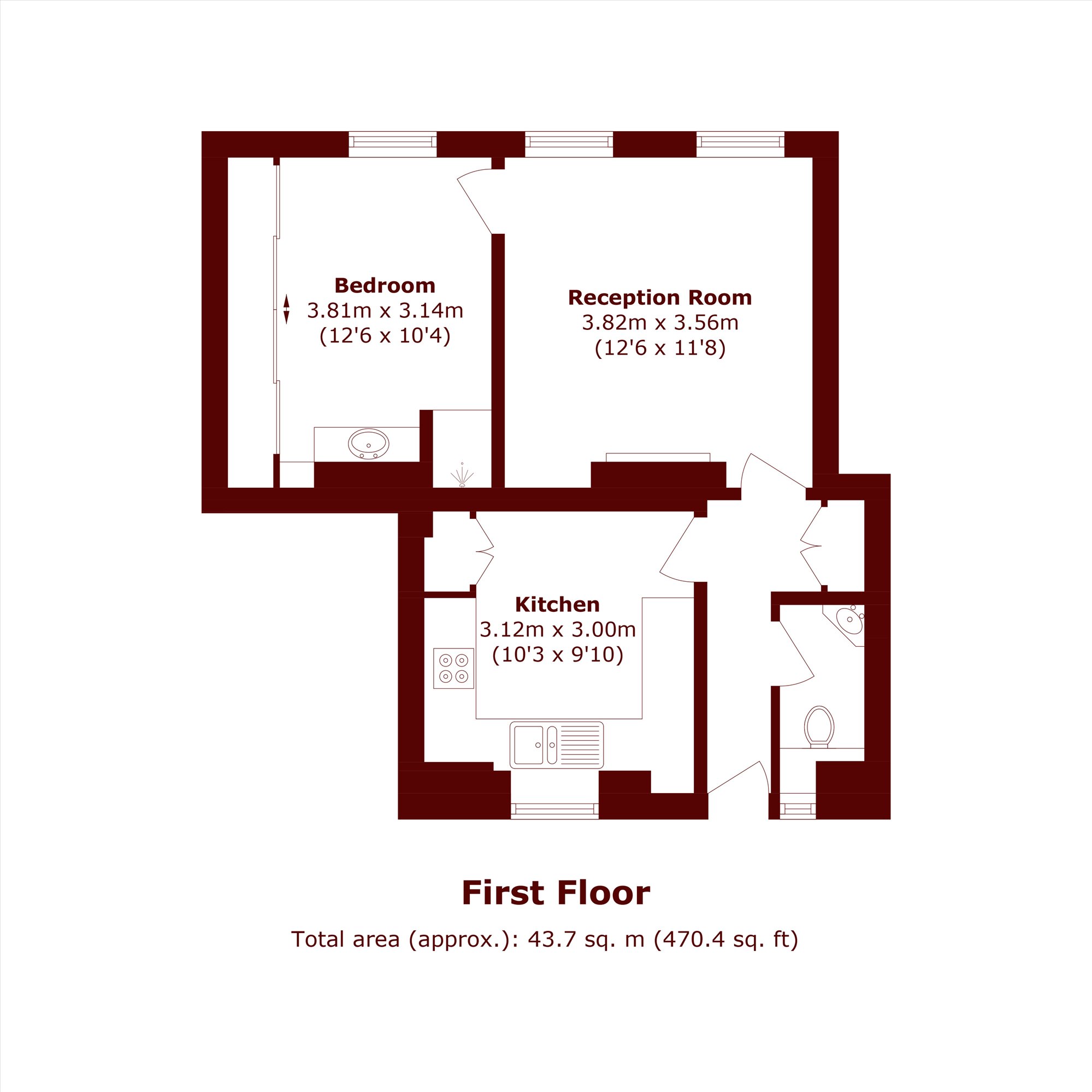 Flat 24, Rogers House, Page Street, London floorplan