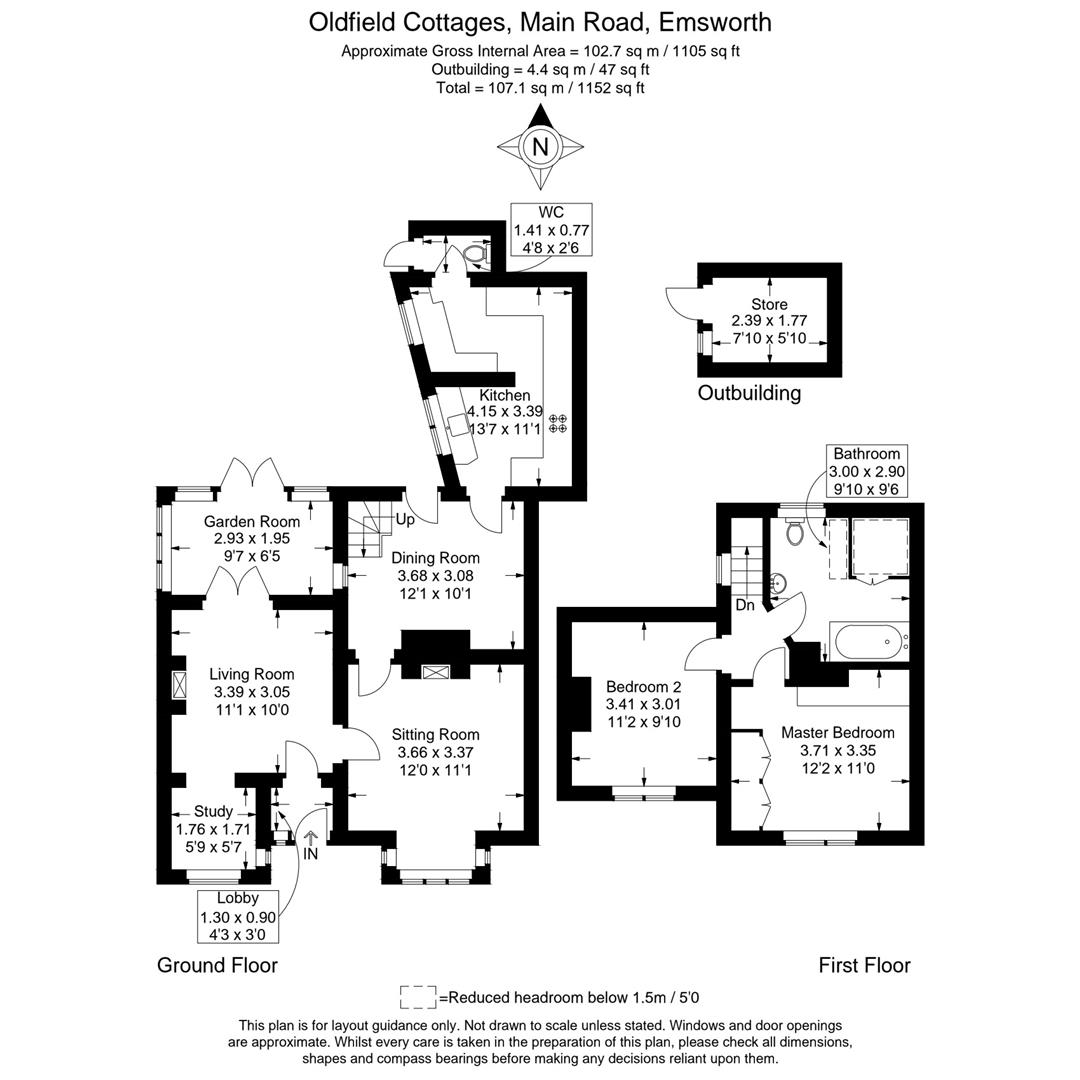 1 Oldfield Cottages, 47, Main Road, Emsworth floorplan