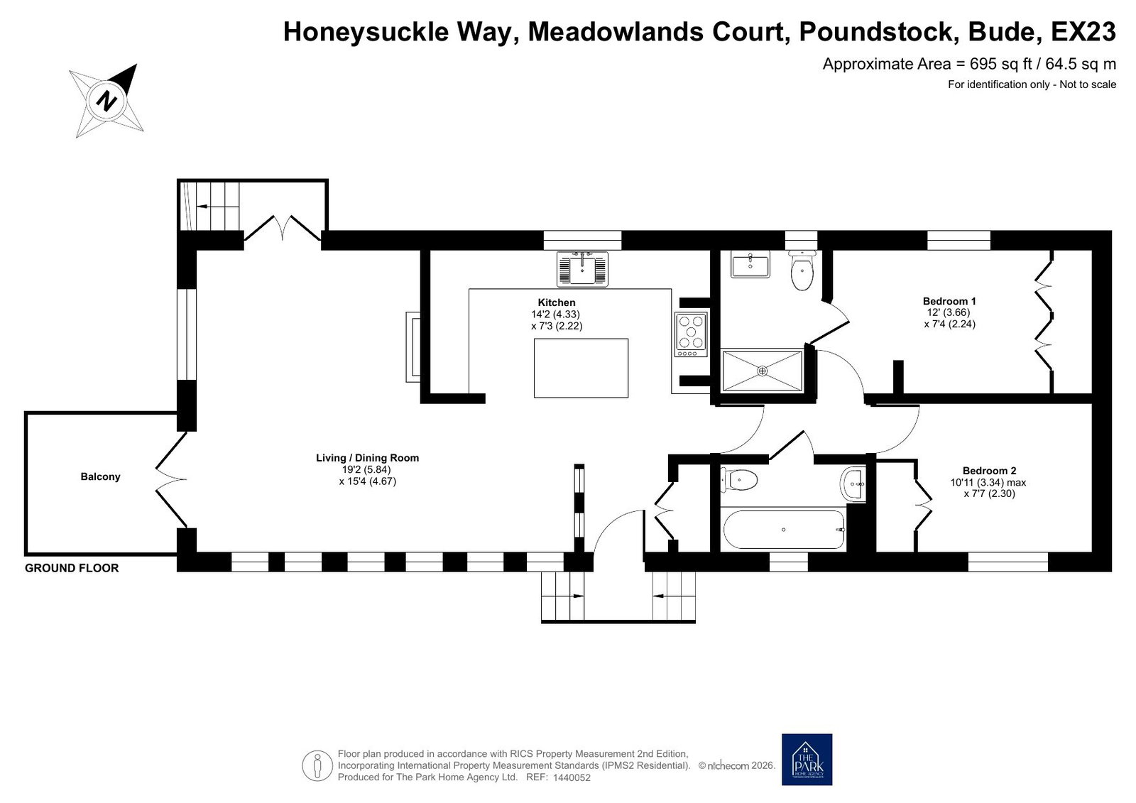 7, Honeysuckle Way, Poundstock floorplan