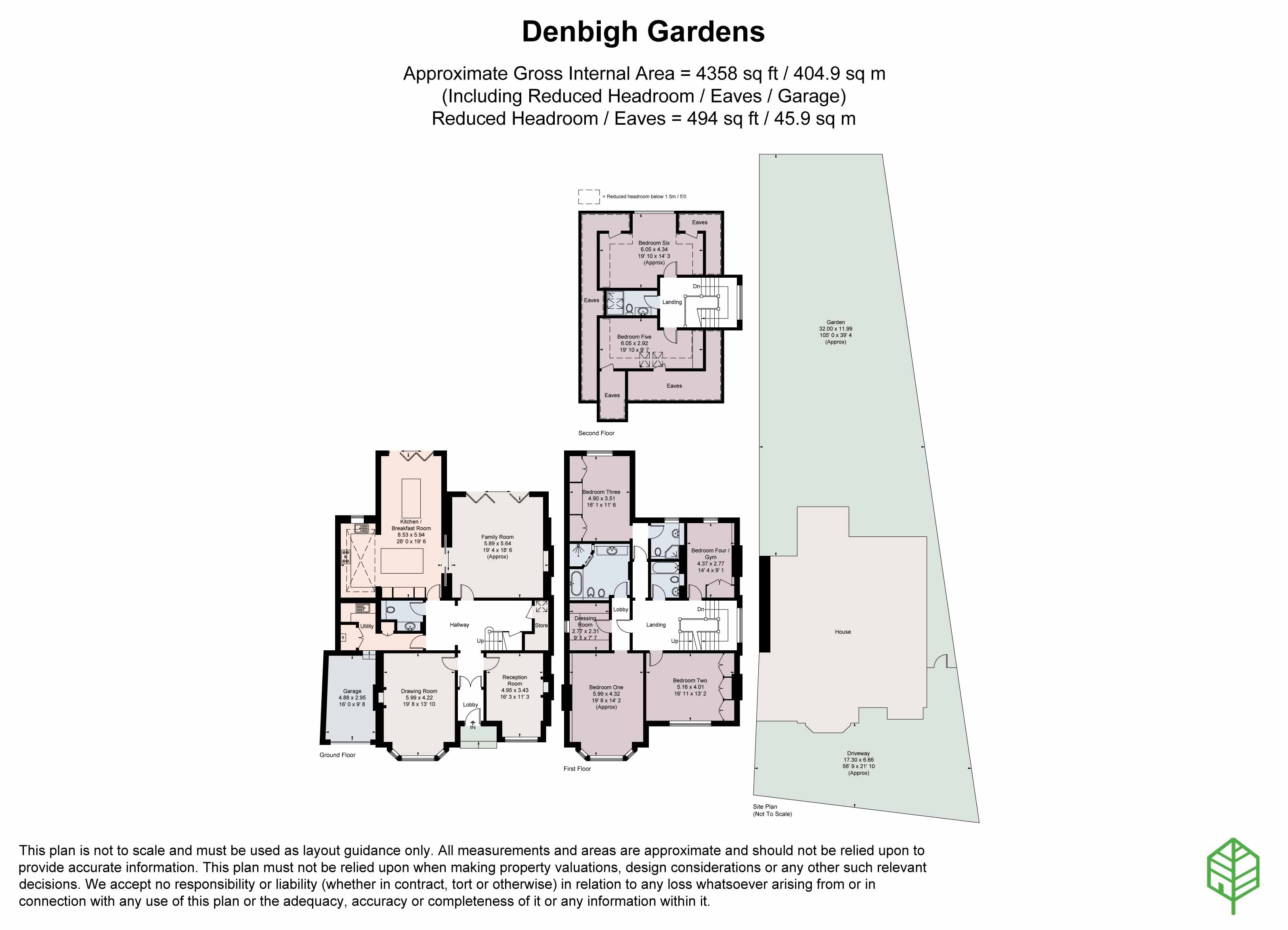 16, Denbigh Gardens, Richmond floorplan