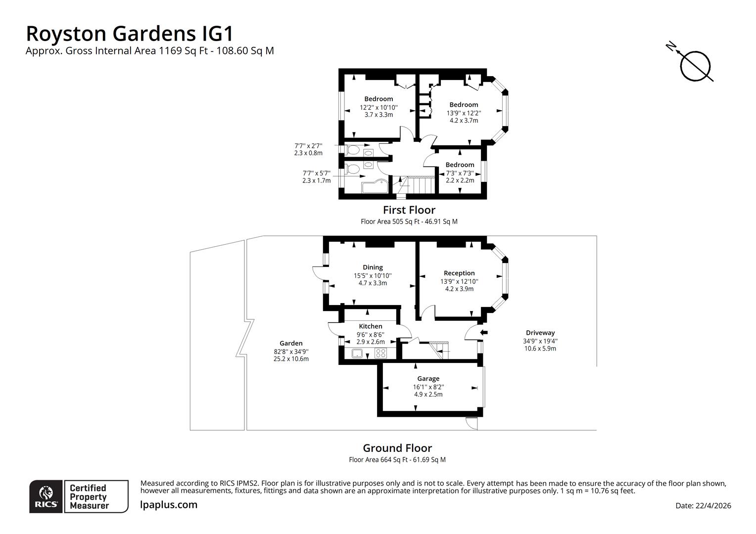 50, Royston Gardens, Ilford floorplan