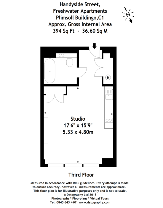 0 Bedrooms Studio to rent in Plimsoll Building, Freshwater Apartments, King's Cross N1C