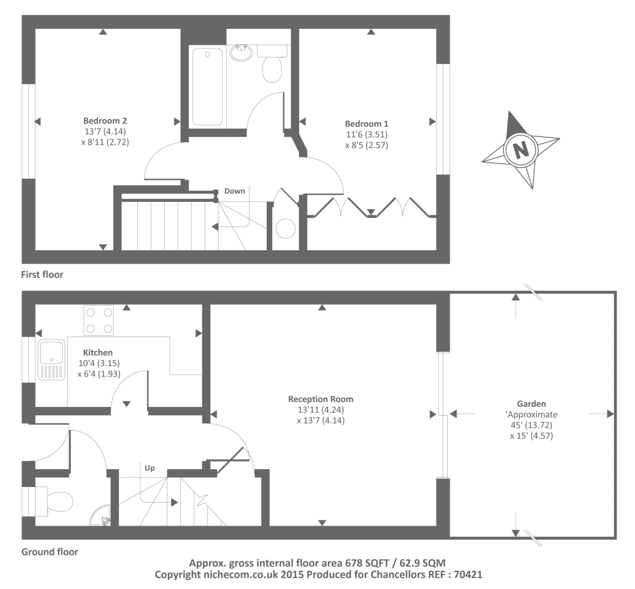 2 Bedrooms Terraced house to rent in Didcot, Oxfordshire OX11